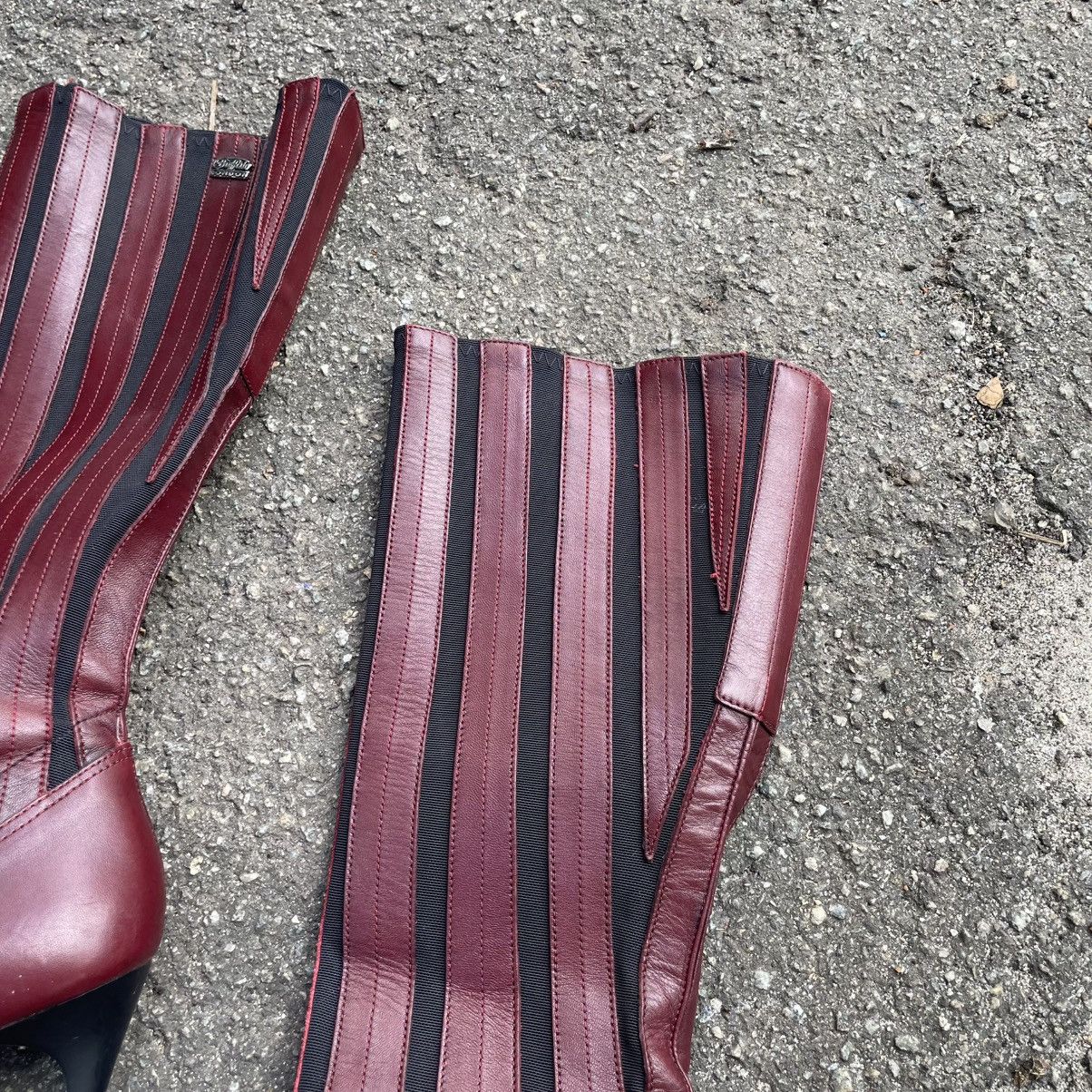 Buffalo London BUFFALO 90s LEATHER HEELS VINTAGE AVANT GARDE BOOTS Size US 6 / IT 36 - 6 Thumbnail
