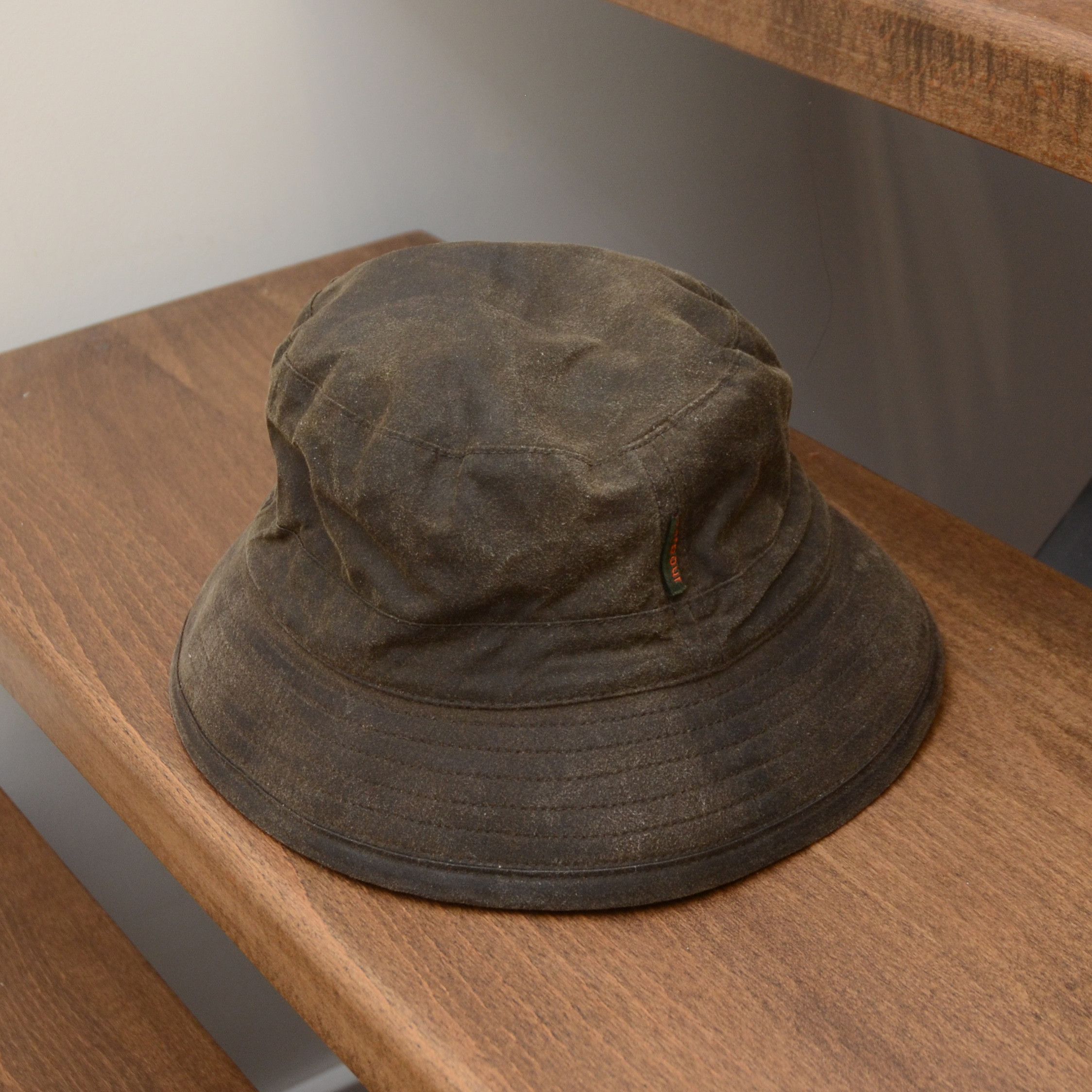 Barbour BARBOUR Waxed Cotton Bucket Hat Khaki Brown Waterproof Size ONE SIZE - 5 Thumbnail