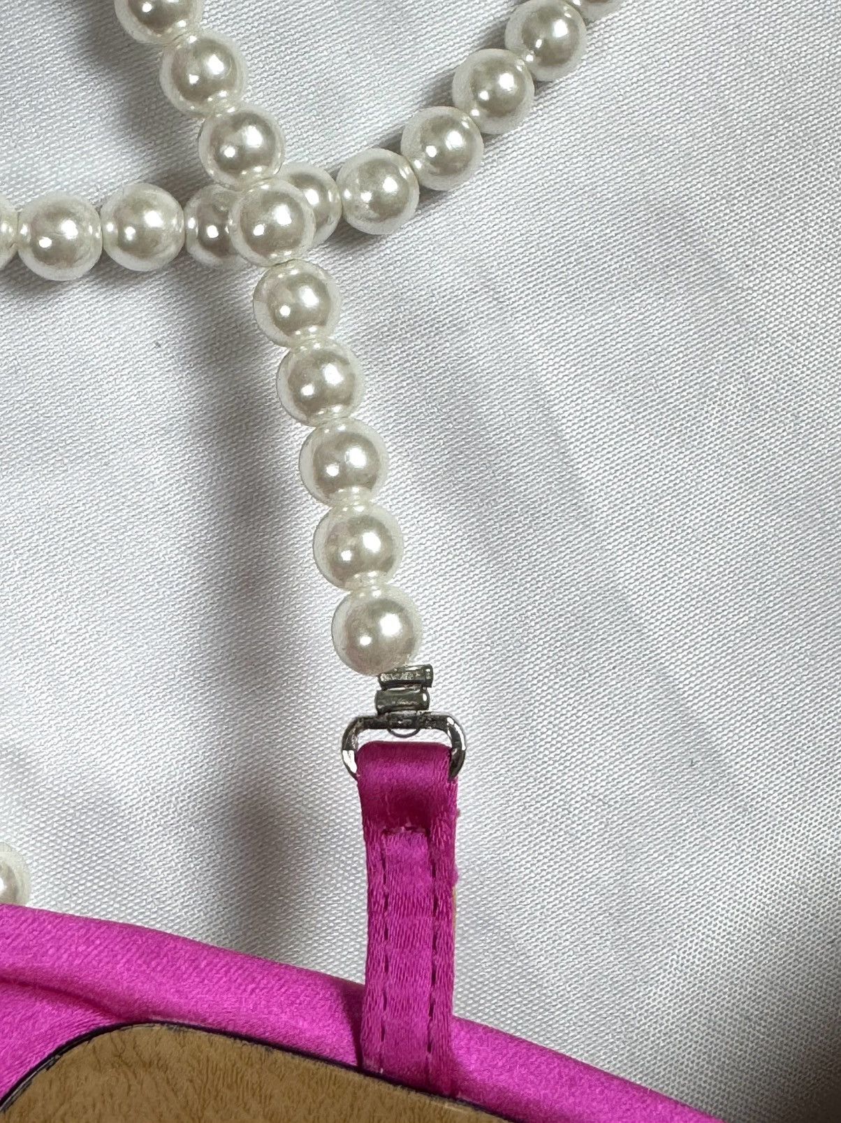 MACH & MACH Crystal Embellished Leather / Satin Pumps Pearl Lace Ties 38 Size US 7 / IT 37 - 11 Thumbnail