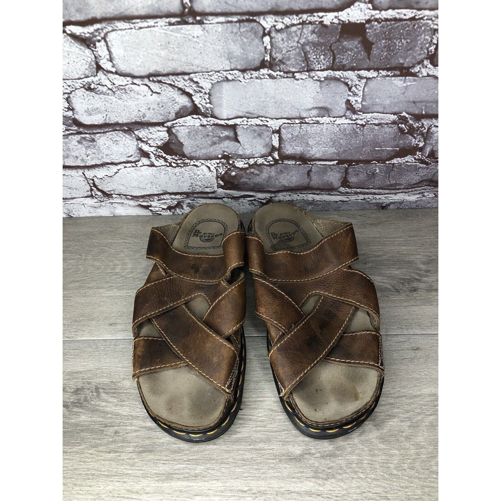 Dr. Martens Vintage 90s DR. DOC MARTENS Brown Leather Fisherman Platform Size US 10 / EU 43 - 22 Thumbnail
