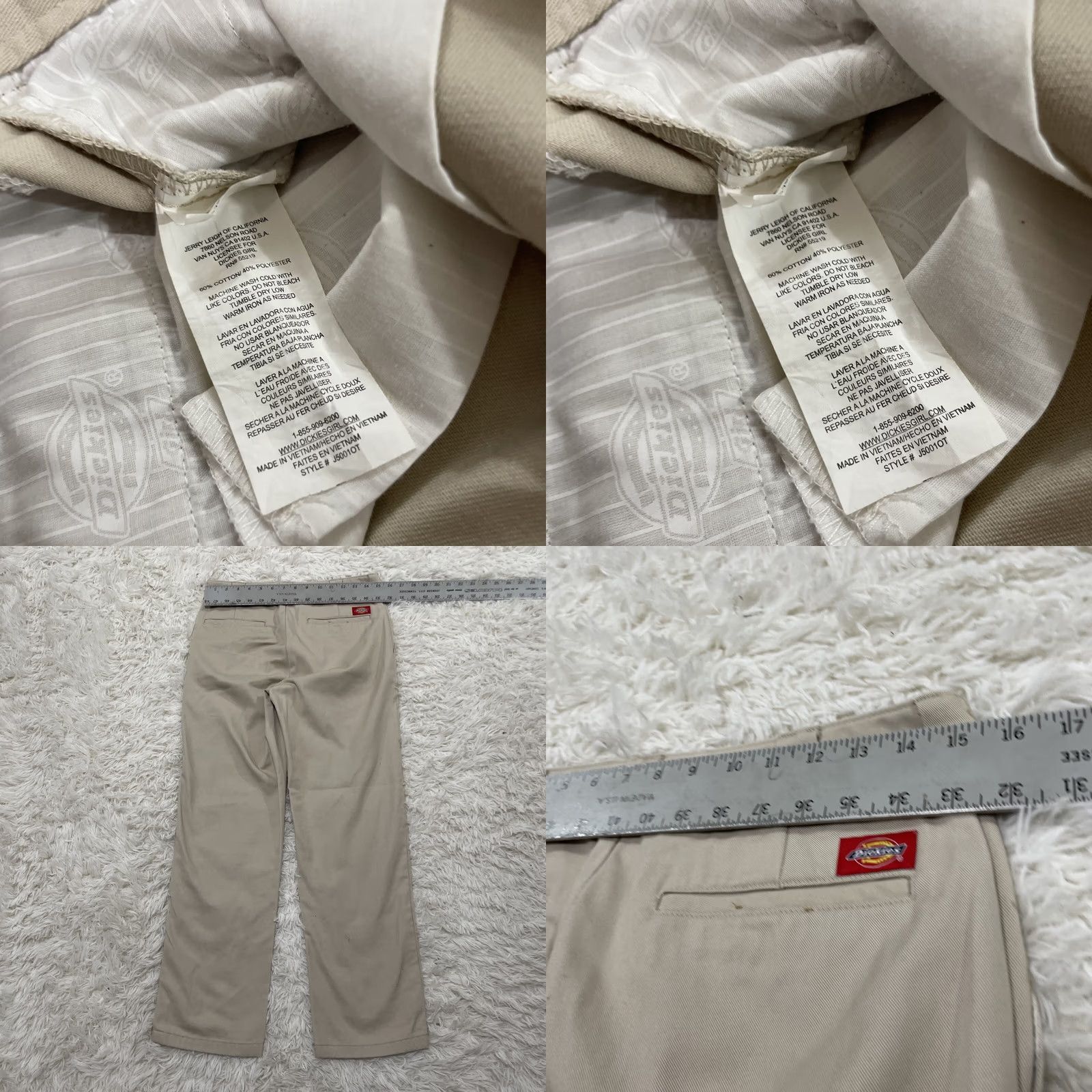 Dickies DICKIES Pants Women 5/27 Work Crop Roll Hem Khaki Logo Heritage Pants 5/27 30x28 Size 27" / US 4 / IT 40 - 8 Thumbnail