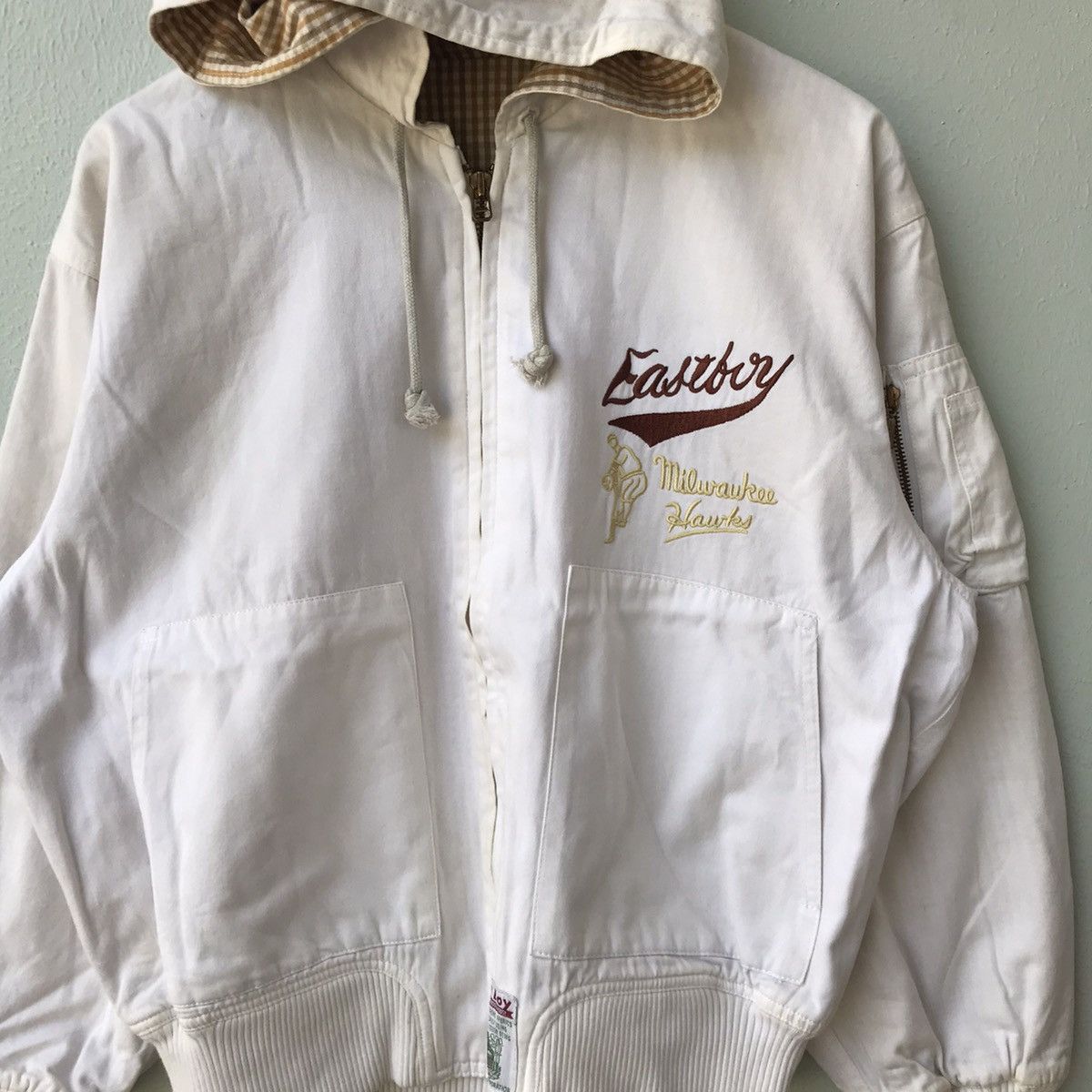 18 East East boy milwaukee hawks bomber cotton Jacket stitch Size US M / EU 48-50 / 2 - 3 Thumbnail