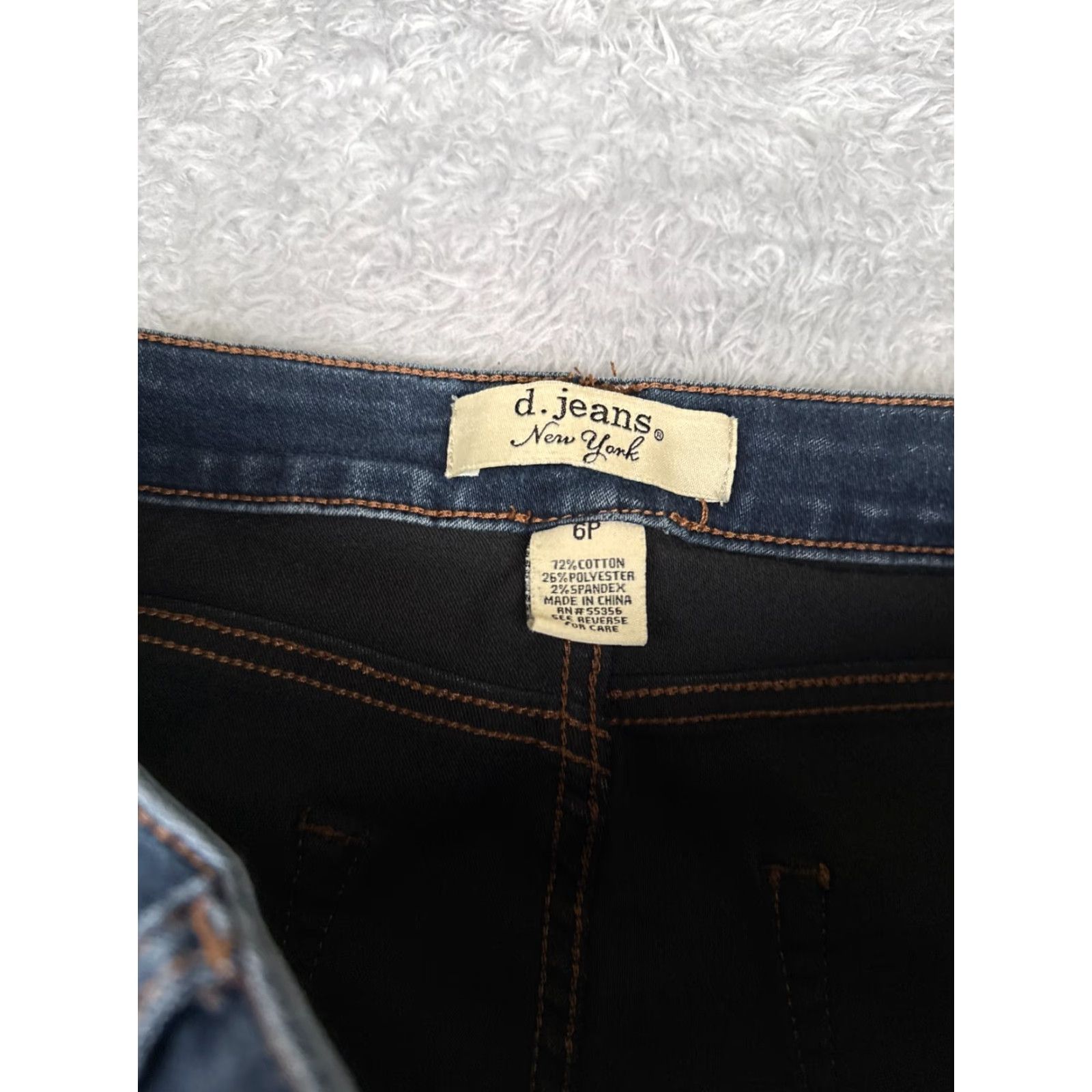 Vintage D.Jeans Jeans Womens 6P Blue Denim Skinny Dark Wash Mid Rise Cotton Blend 28x28 Size 28" / US 6 / IT 42 - 6 Thumbnail