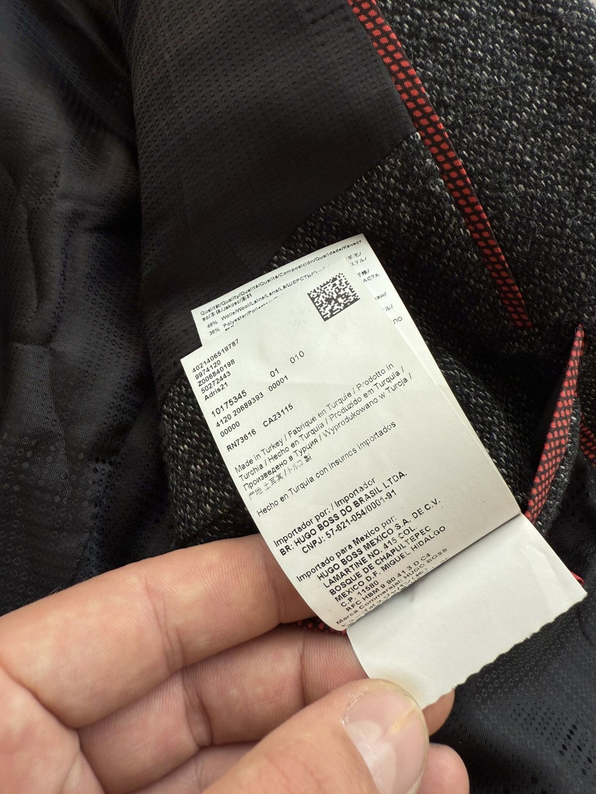 Hugo Boss Hugo Boss Gray Blazer With Black Sleeves Size 36R - 13 Thumbnail