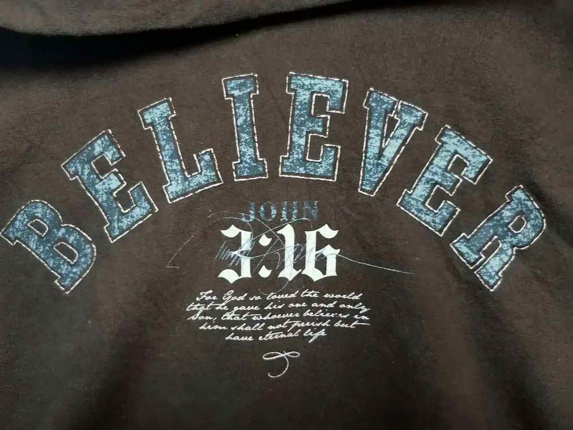 Gildan Vintage Gildan Believer Sweatshirt Hoodie Size US L / EU 52-54 / 3 - 5 Thumbnail