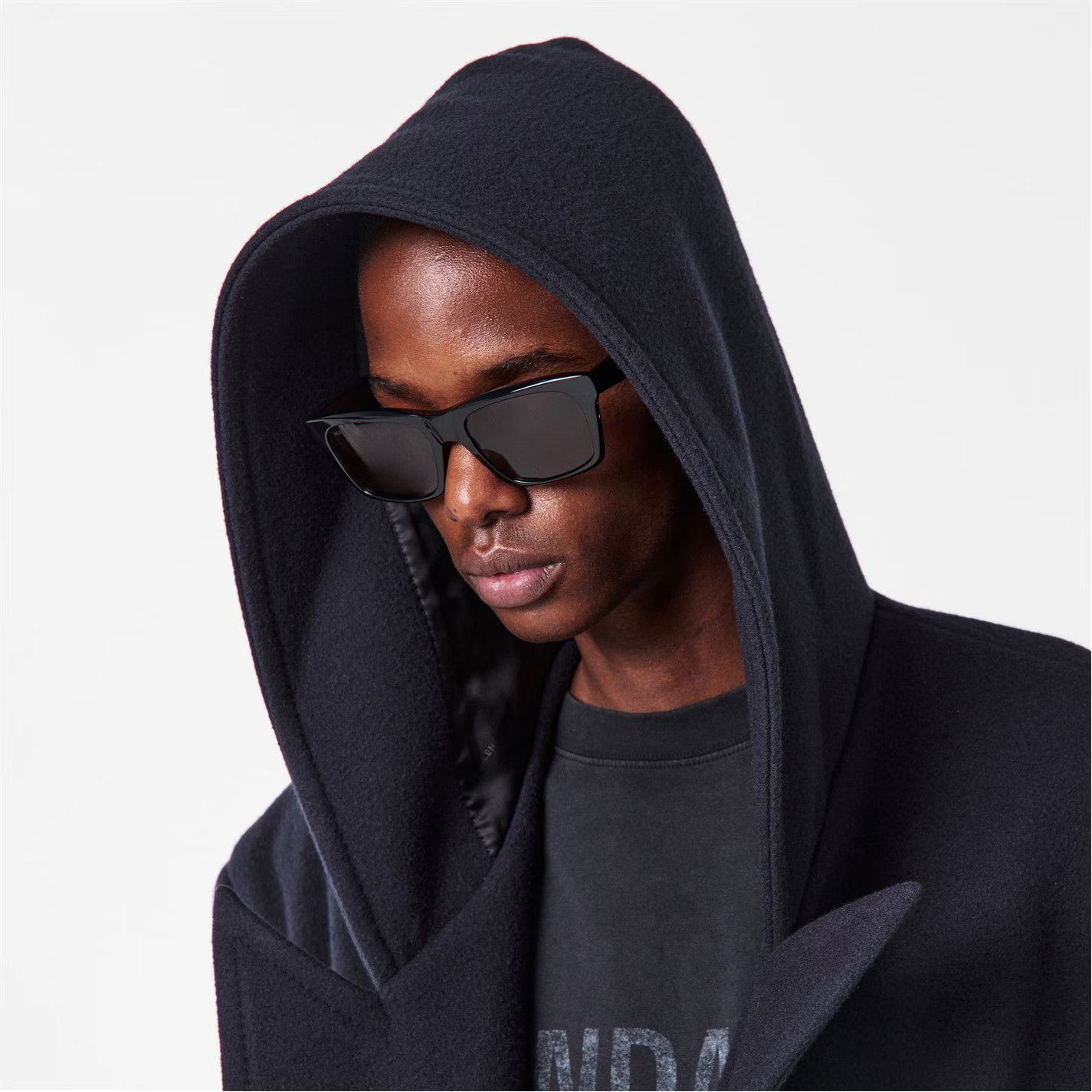 Balenciaga o1g2r1mq0226 Melton Double-Breasted Pea Coat In Dark Navy Size US M / EU 48-50 / 2 - 4 Thumbnail