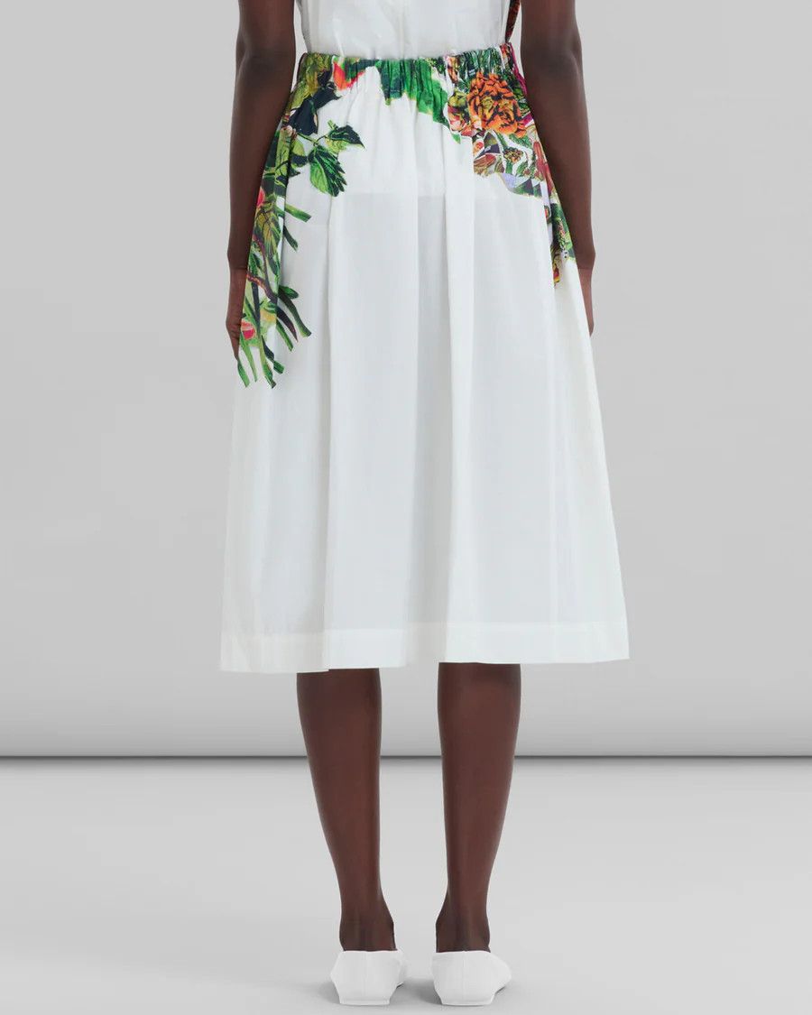 Marni oc11z0525 Mystical Bloom Print Midi Skirt in Multicolor Size 26" / US 2 / IT 38 - 3 Thumbnail