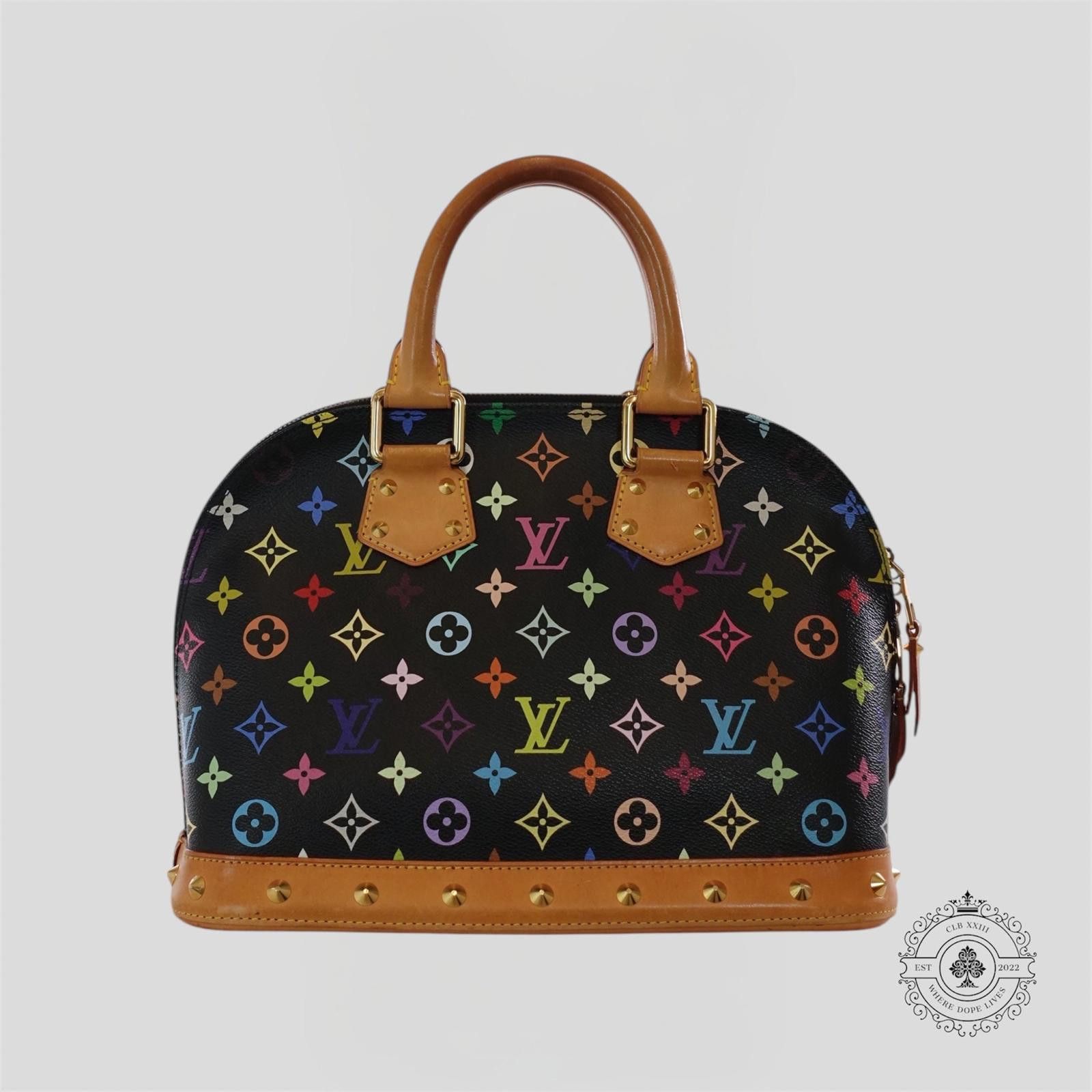 Louis Vuitton Louis Vuitton x Takashi Murakami Alma PM Handbag in Black Size ONE SIZE - 5 Thumbnail