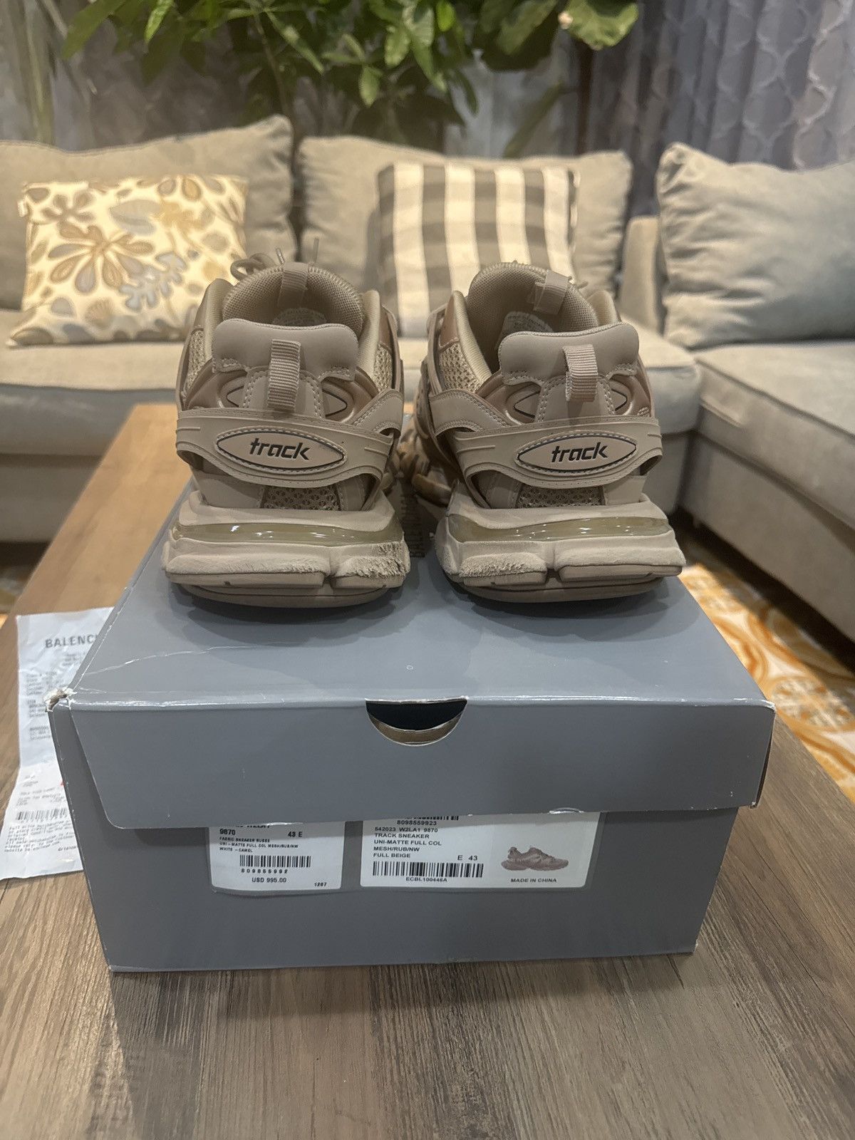 Balenciaga Balenciaga Track Sneakers "Full Beige" Size US 10 / EU 43 - 9 Thumbnail