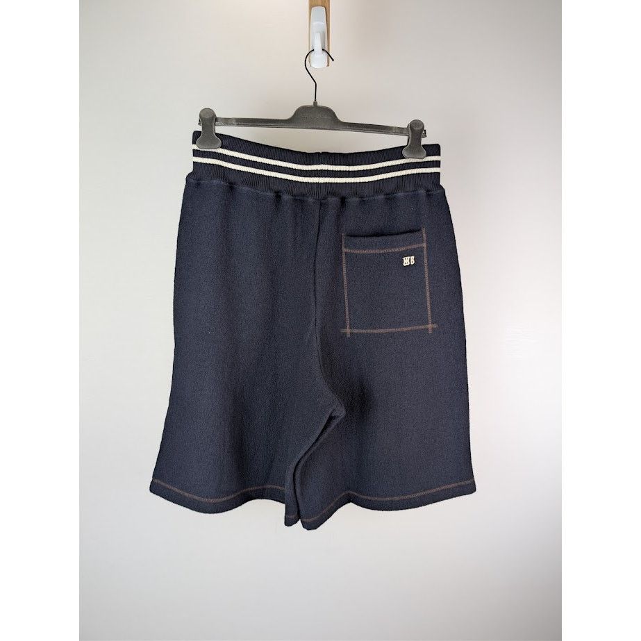 o1rshd1 Boiled Wool Jersey Shorts in Navy