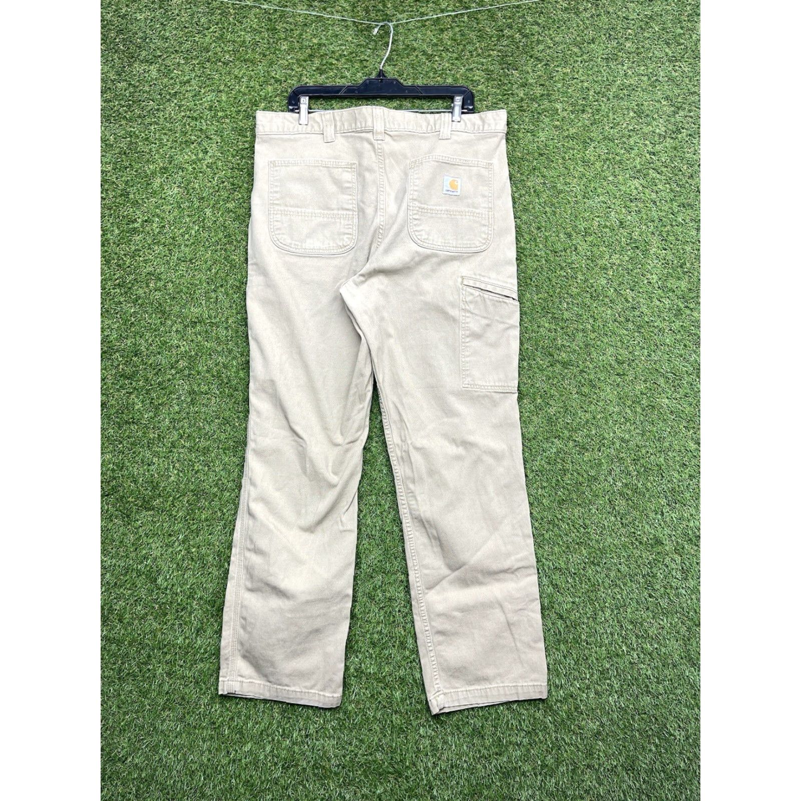 Carhartt VINTAGE Carhartt Carpenter Pants Mens 36x34 Workwear 5 Pocket Tan Faded 90s Cargo Y2K 90s Hip Hop Work Pants Mens Size US 36 / EU 52 - 6 Thumbnail