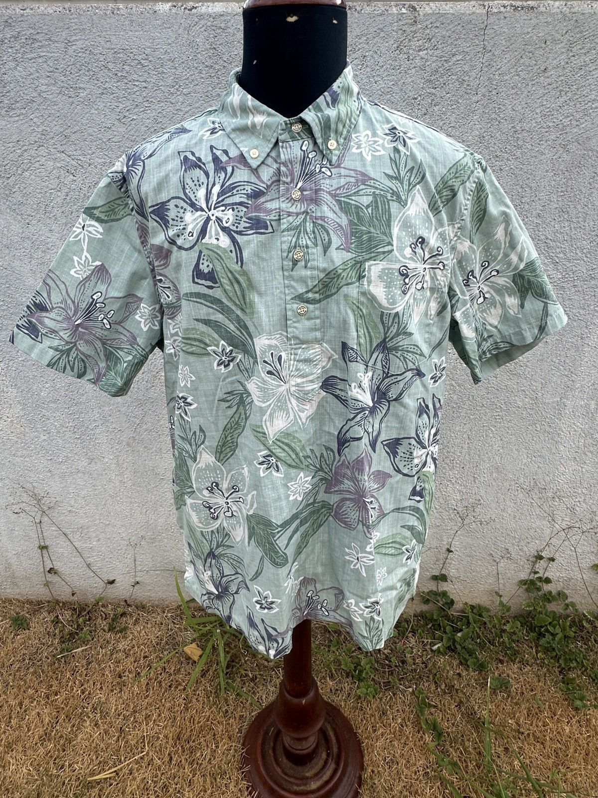 Reyn Spooner PreOwned Reyn Spooner Classic Fit Green Hawaiian Men's L Size US L / EU 52-54 / 3 - 1 Thumbnail
