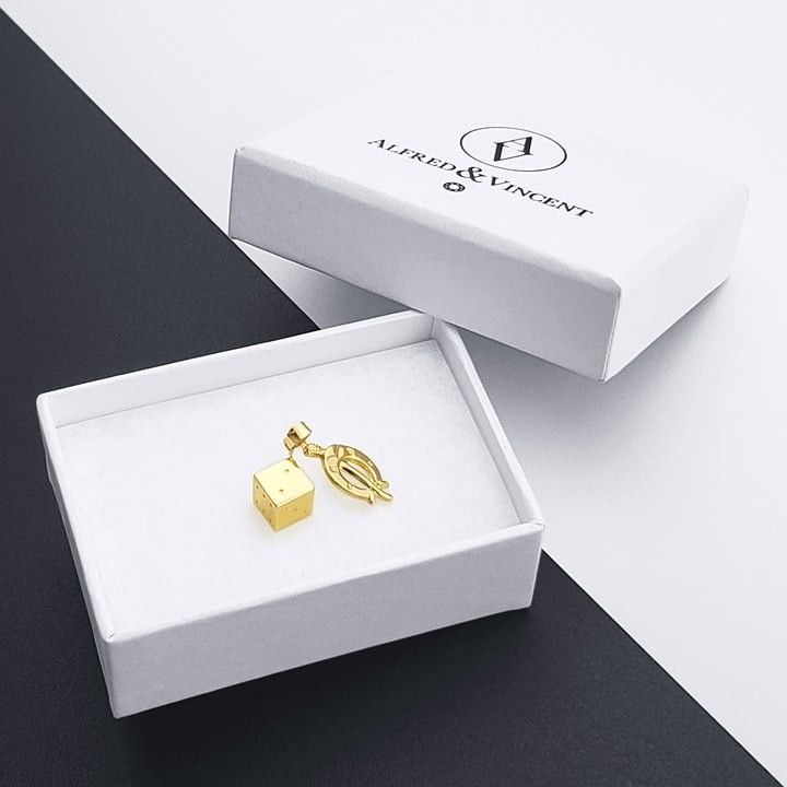Other Dice, Horseshoe & Italian Horn Solid 14k Yellow Gold Pendant Size ONE SIZE - 2 Thumbnail