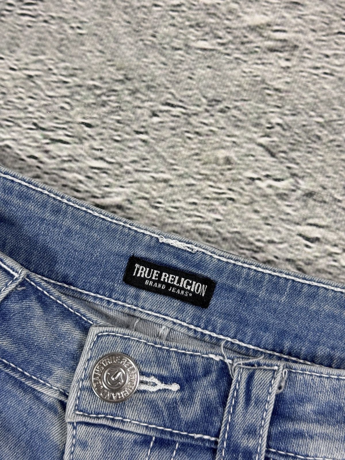 True Religion True Religion jeans straight baby blue white stitch Y2K Size US 30 / EU 46 - 7 Thumbnail