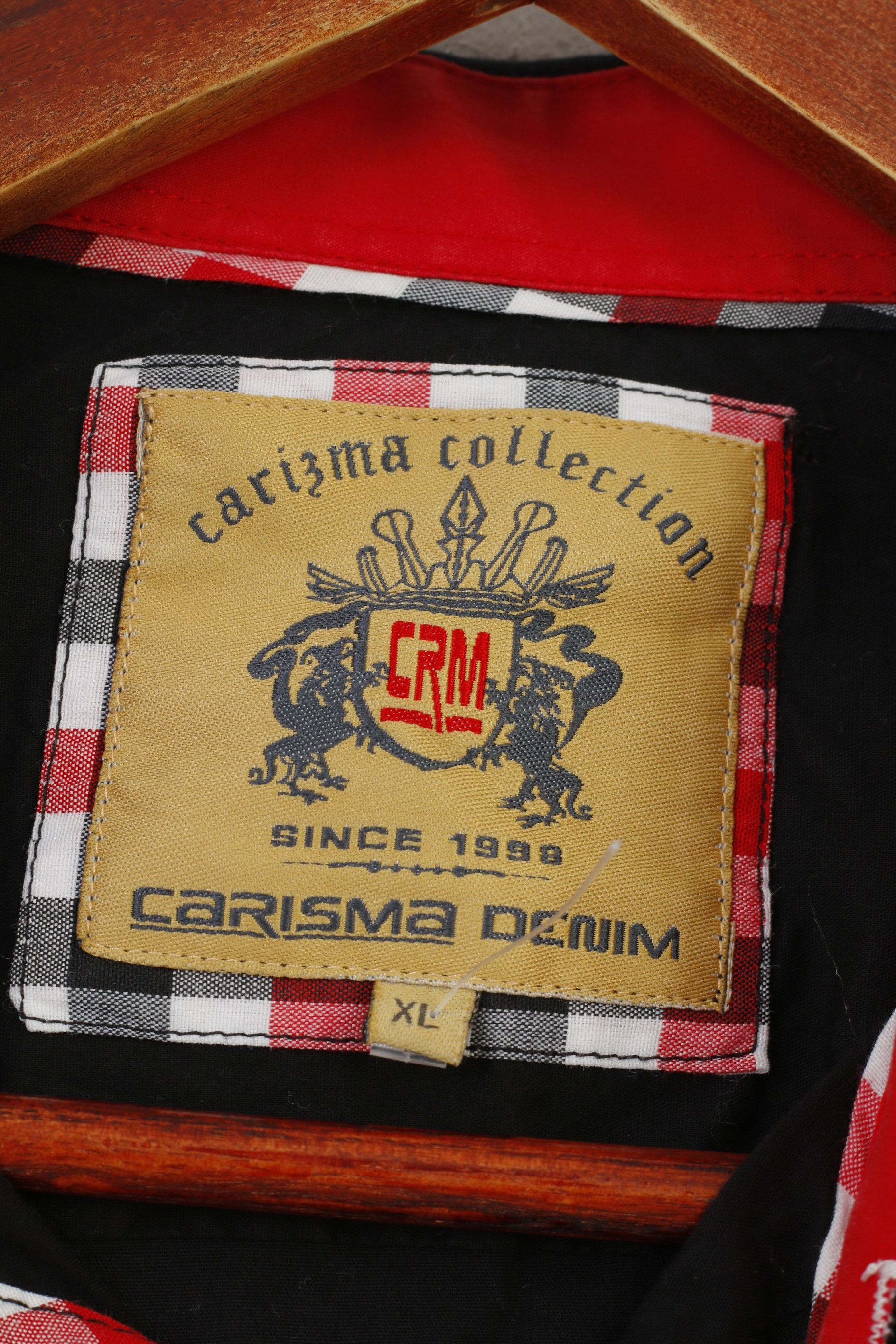 Vintage Carisma Denim Men XL Casual Shirt Black Cotton Polo 11024 Size US XL / EU 56 / 4 - 6 Thumbnail