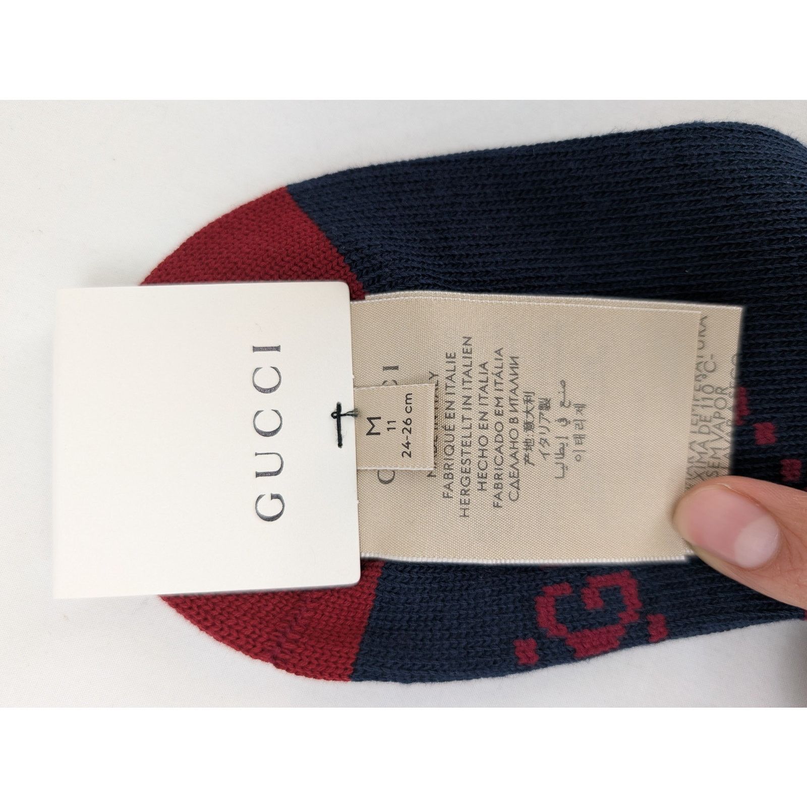 Gucci o1rshd1 Size: M / Long Socks in Navy/Red Size ONE SIZE - 13 Thumbnail