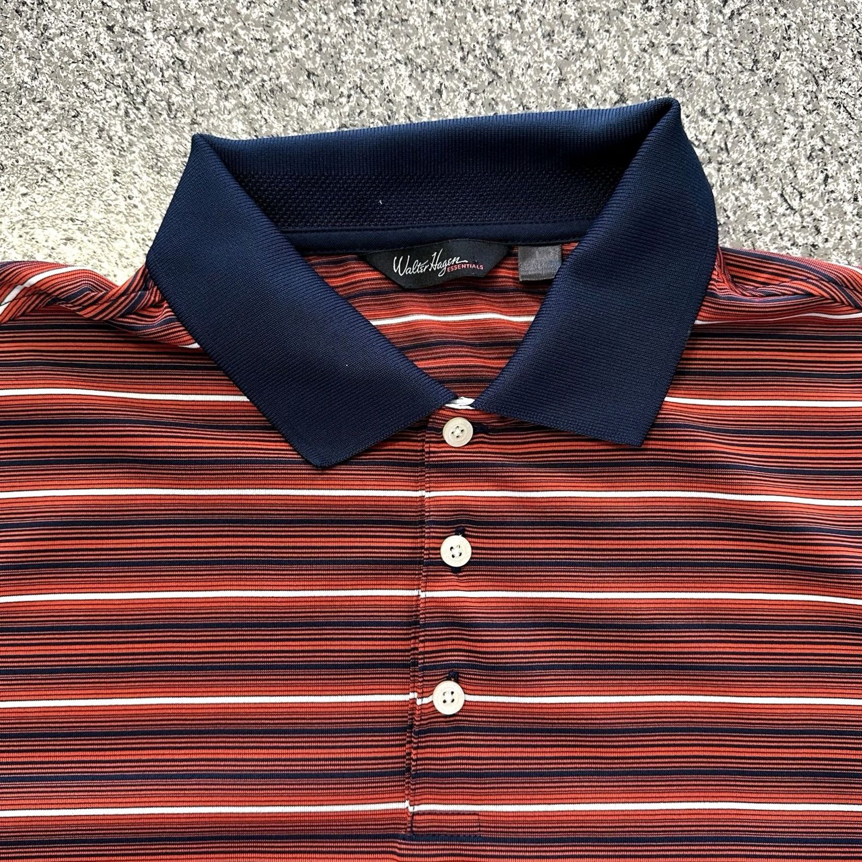 Vintage Walter Hagen Polo Mens L Striped Red Shirt Collared Vintage Polo Shirt Size US L / EU 52-54 / 3 - 2 Thumbnail