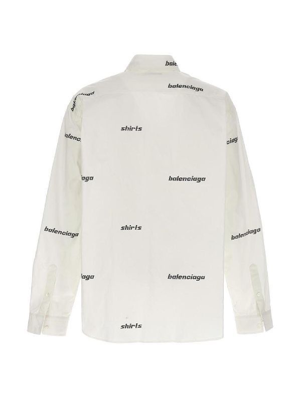 Balenciaga o1la1rc1a0325 Shirt All Over Shirt Large Fit in White Size US S / EU 44-46 / 1 - 2 Thumbnail