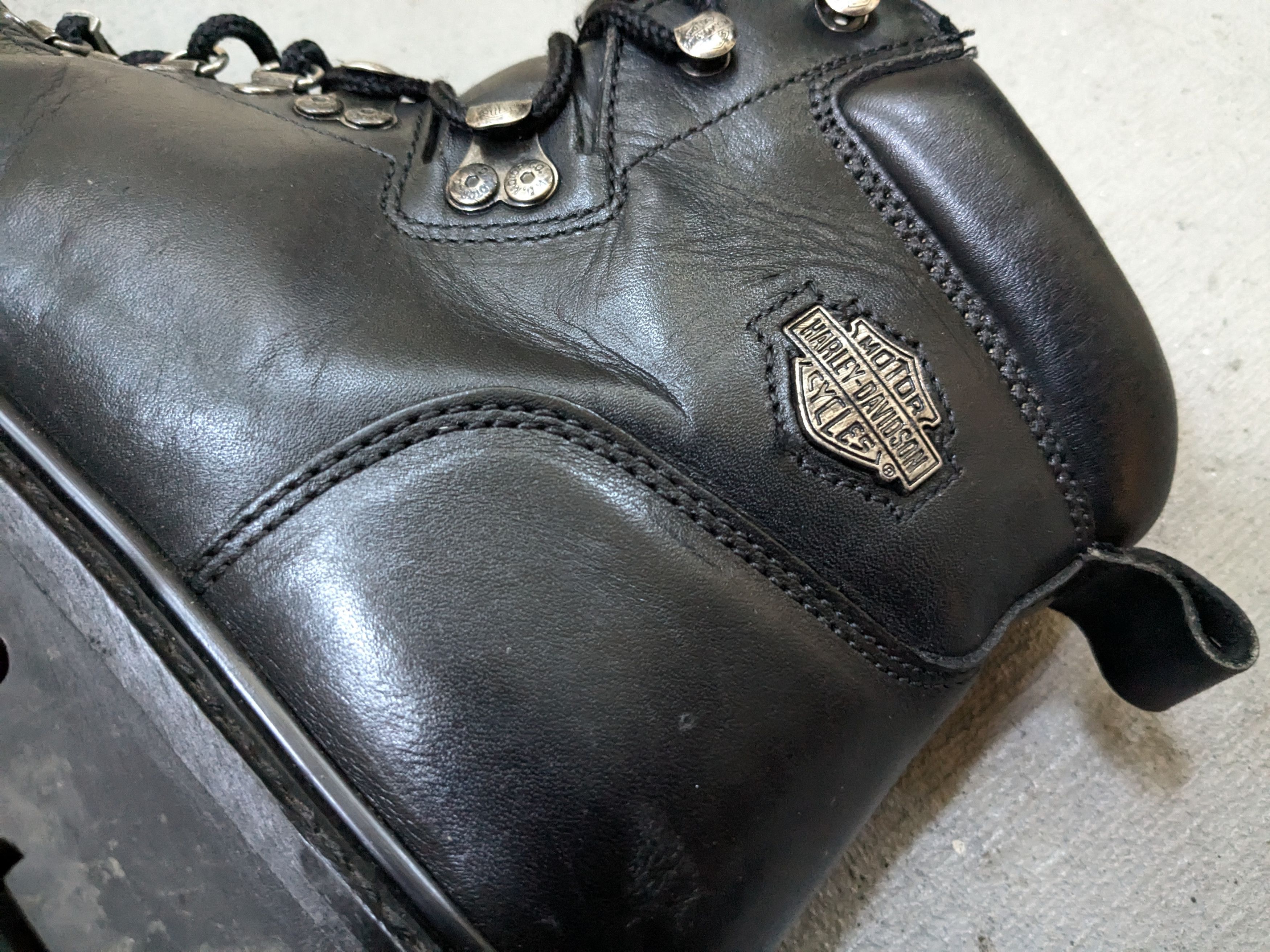 Genuine Leather Harley Davidson Biker Boots Size 10 Leather Black Biker Size US 10 / EU 43 - 9 Thumbnail