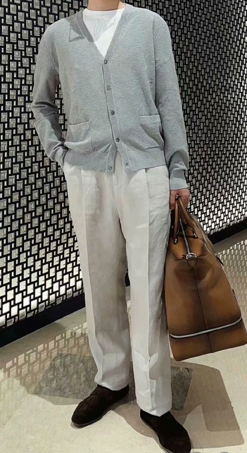 Berluti Berluti Grey cardigan sweater jacket coat Size US XL / EU 56 / 4 - 8 Thumbnail