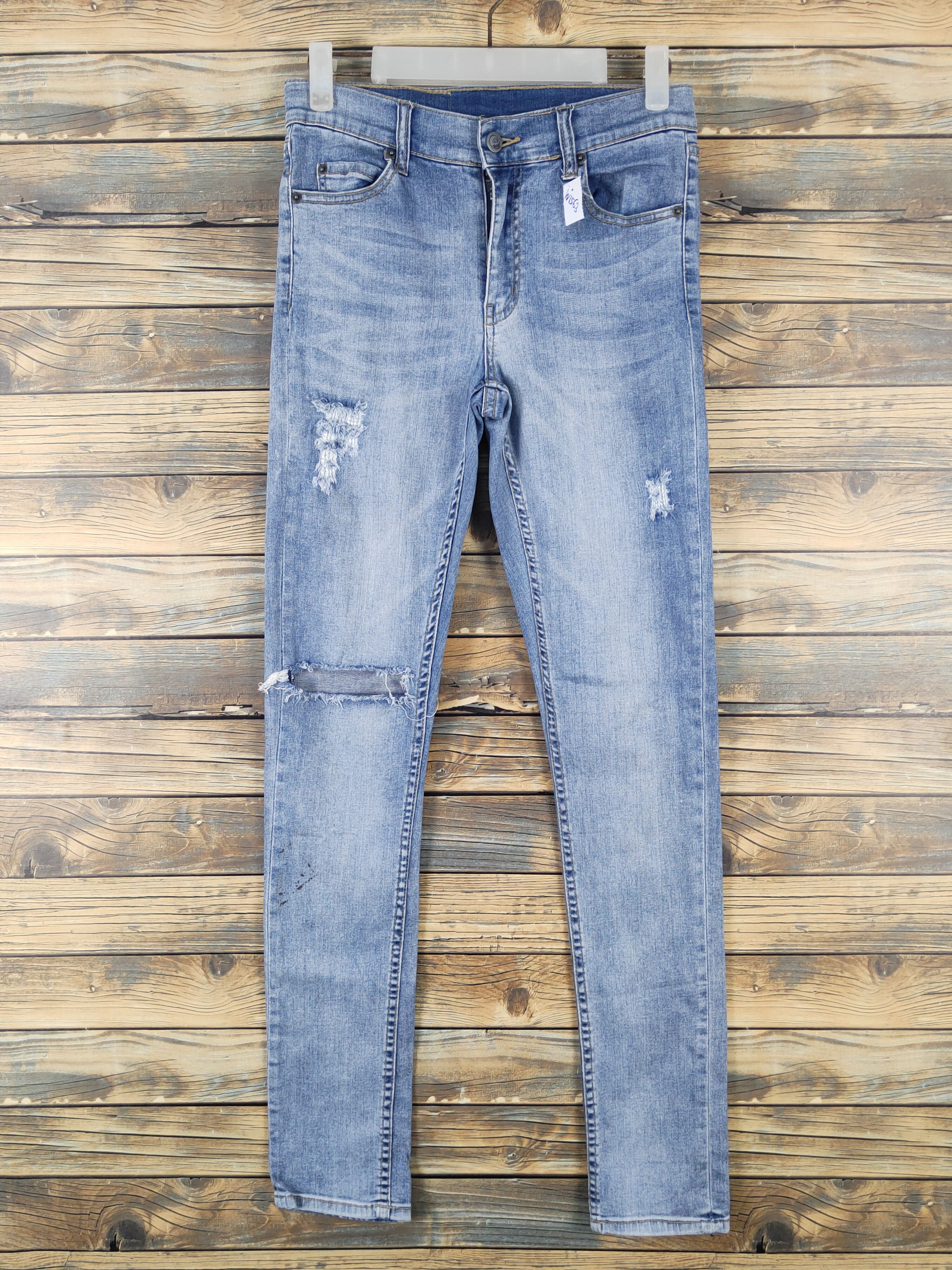 Cheap Monday Cheap Monday Blue Distressed Ripped denim Jeans #W1563 Size US 27 - 1 Thumbnail