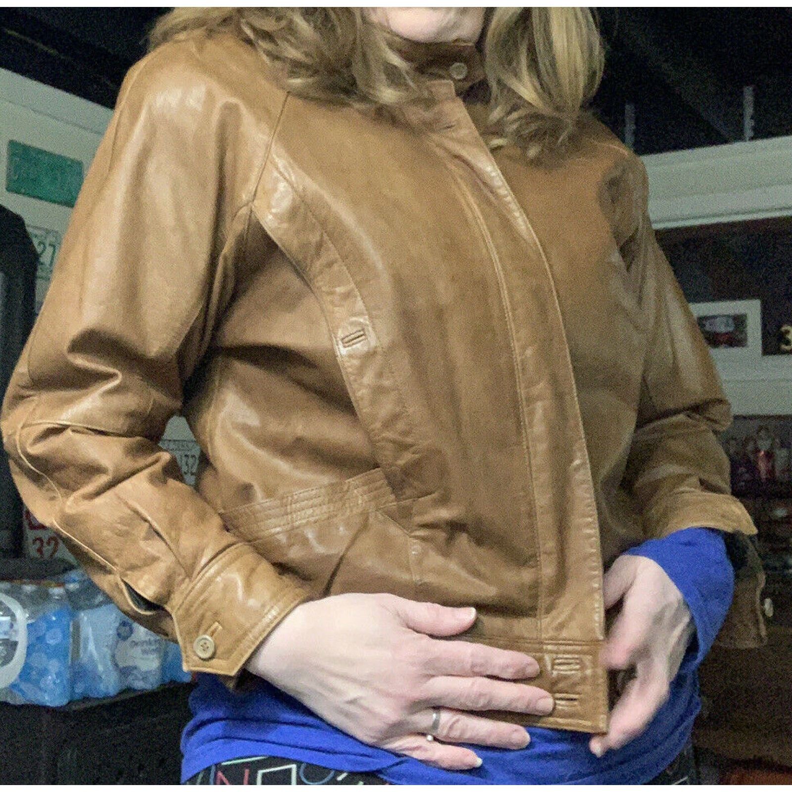 Vintage Norma Modell Vintage leather jacket 1980 Bomber Tapered Size M / US 6-8 / IT 42-44 - 1 Thumbnail