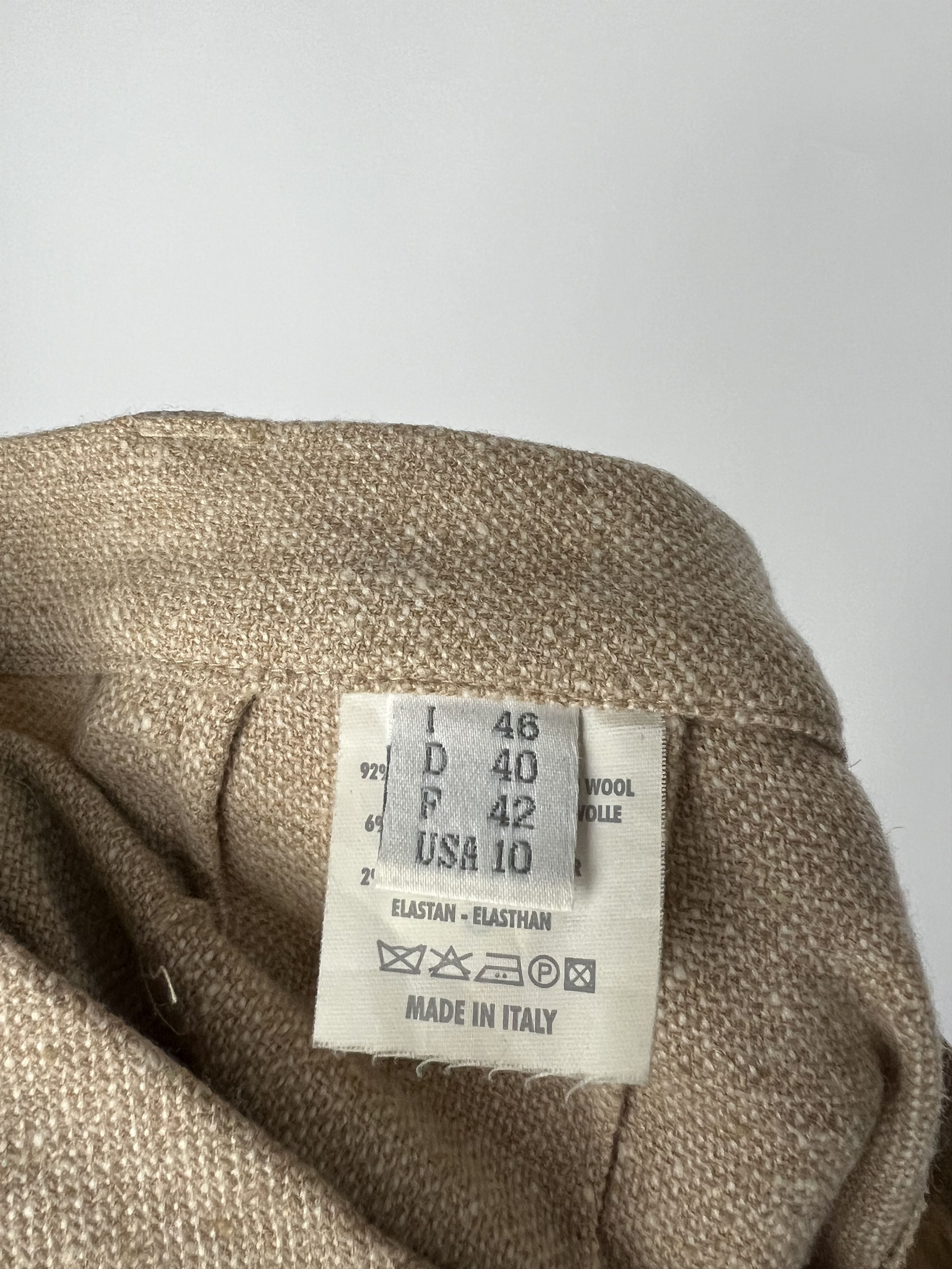 Brunello Cucinelli Gunex by Brunello Cucinelli Beige Wool Cashmere Pants US10 Size 32" / US 10 / IT 46 - 12 Thumbnail