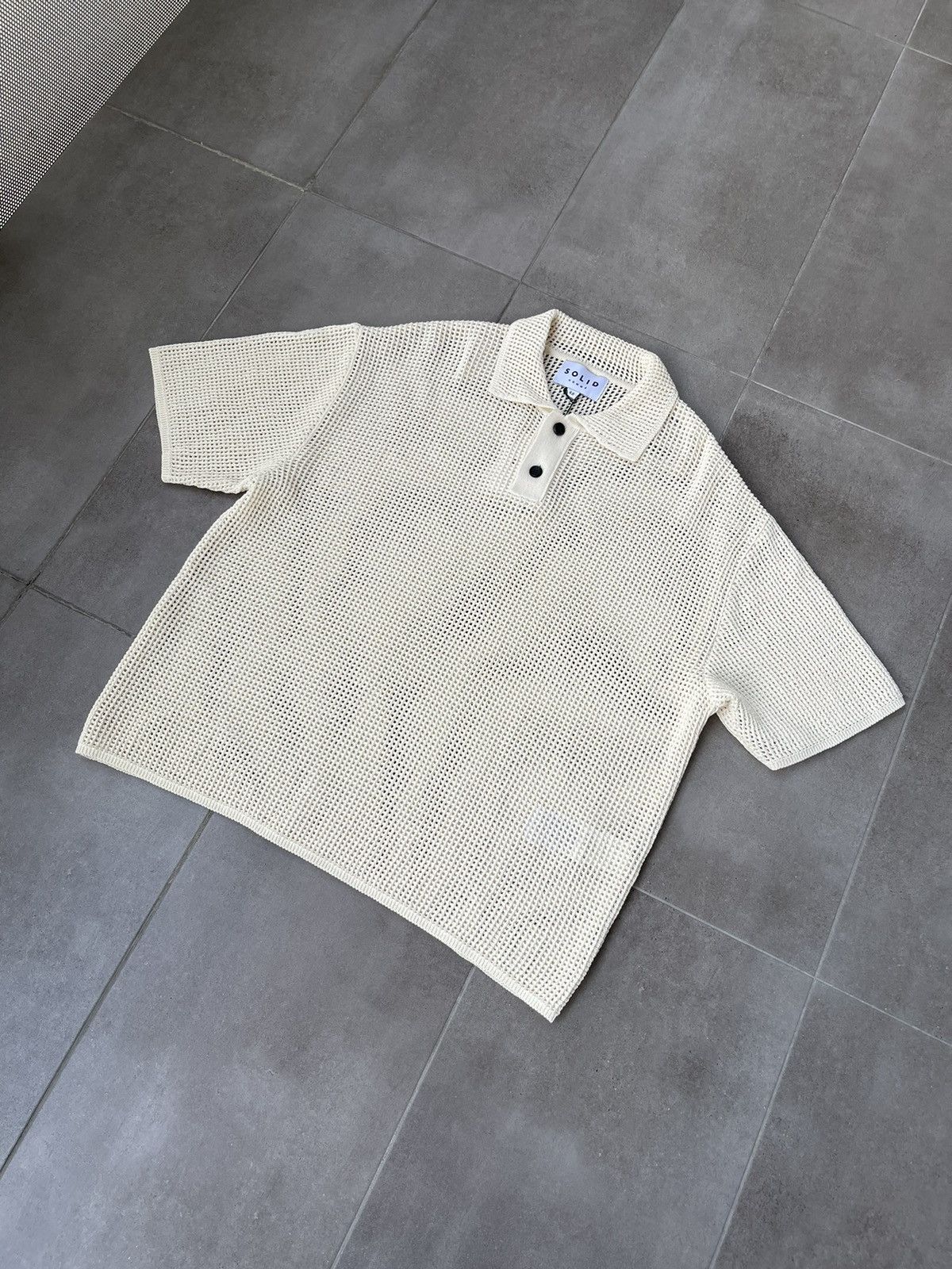 Wooyoungmi !DS! SS23 Solid Homme Knitted Beige Polo T-Shirt Size US M / EU 48-50 / 2 - 8 Thumbnail