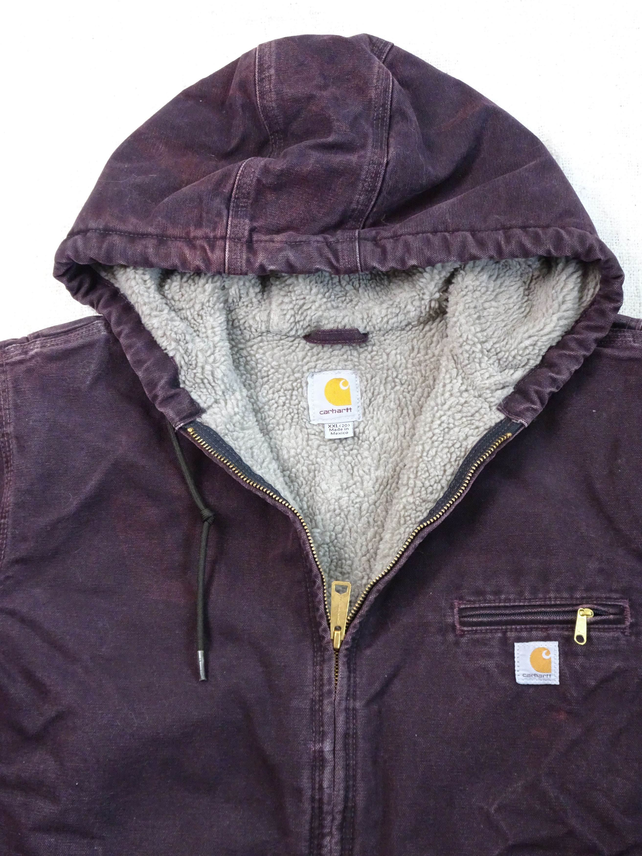 Carhartt Vtg Carhartt Women’s Purple Hooded Active Jacket Workwear Size XXL / US 16-18 / IT 52-54 - 4 Thumbnail