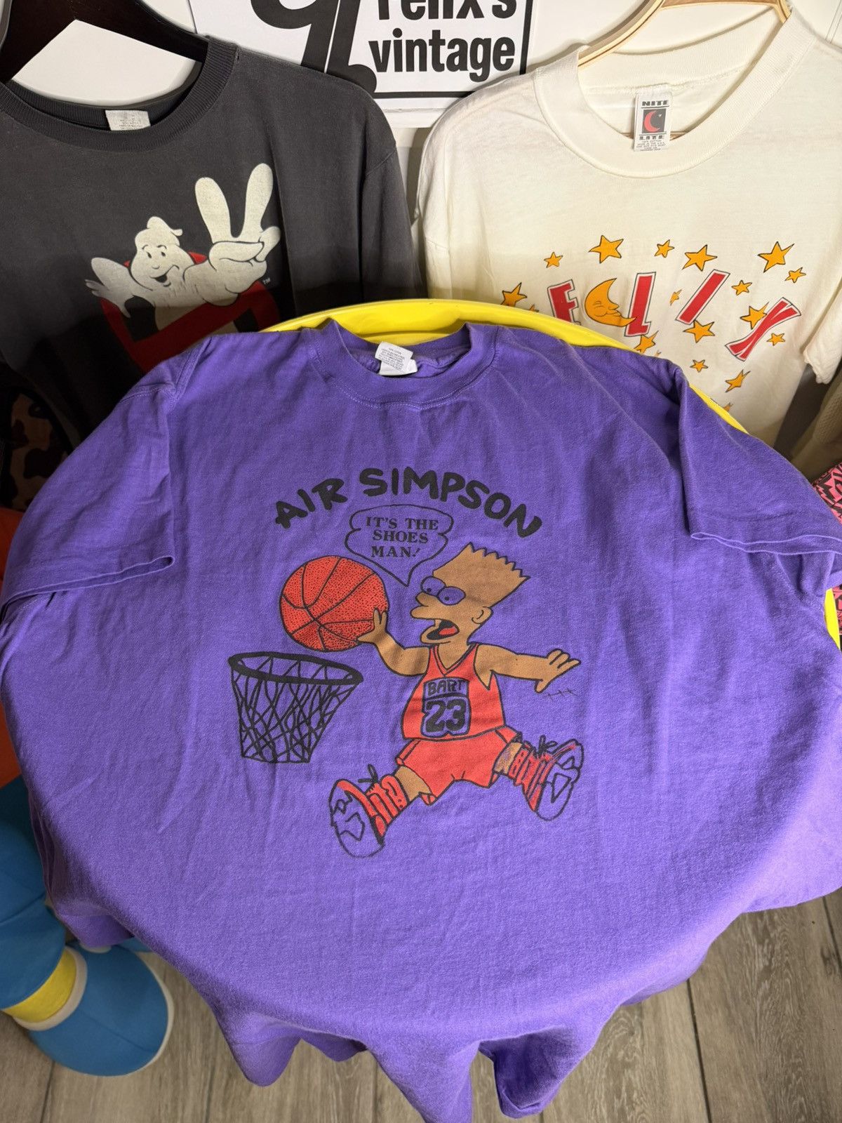 Vintage 1989 Bart Simpson basketball Single Stitch T-Shirt Size US L / EU 52-54 / 3 - 1 Thumbnail