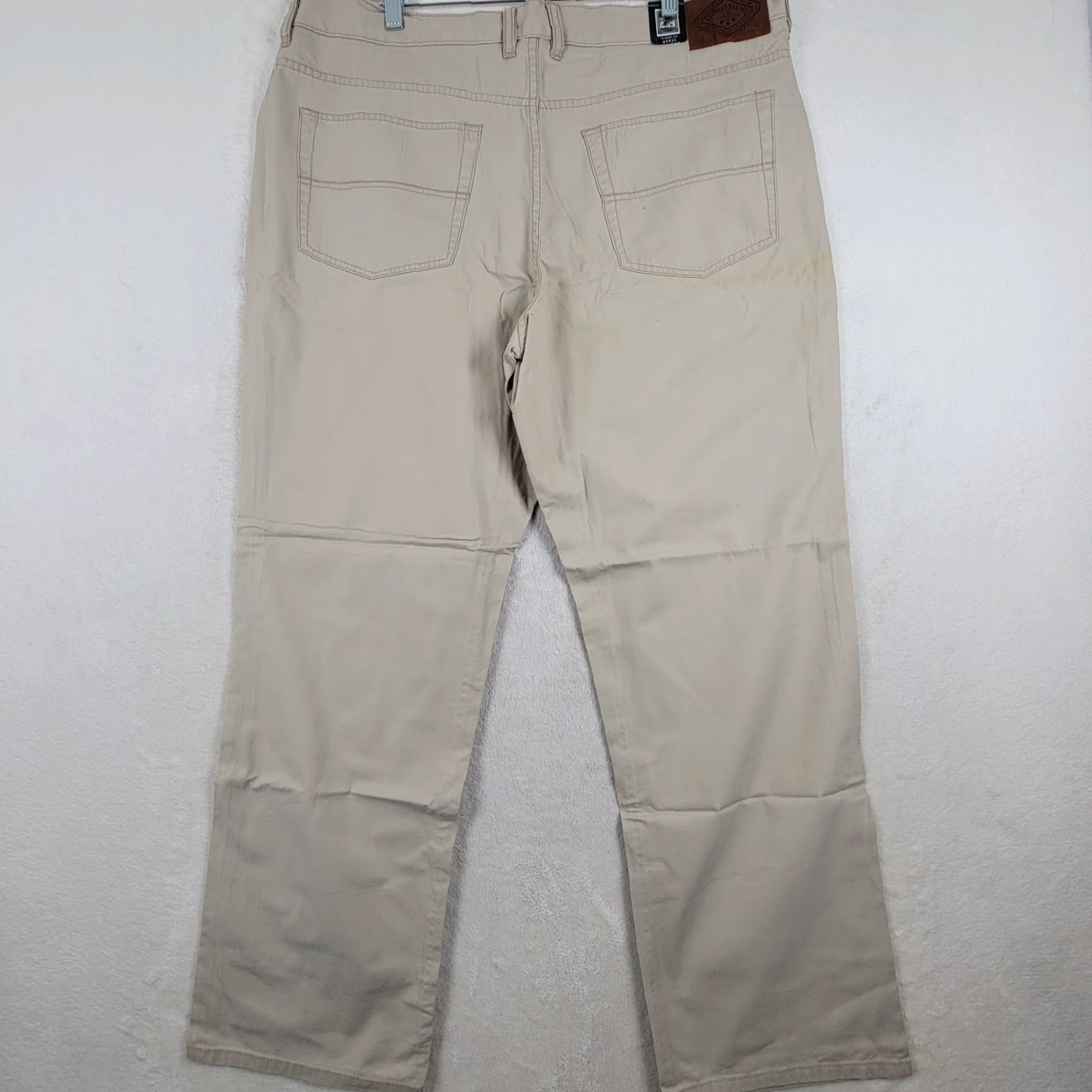 Vintage Indigo Palms Men's Khaki Dress Pants Classic Fit 42x32 Pant Tan Size US 42 / EU 58 - 4 Thumbnail