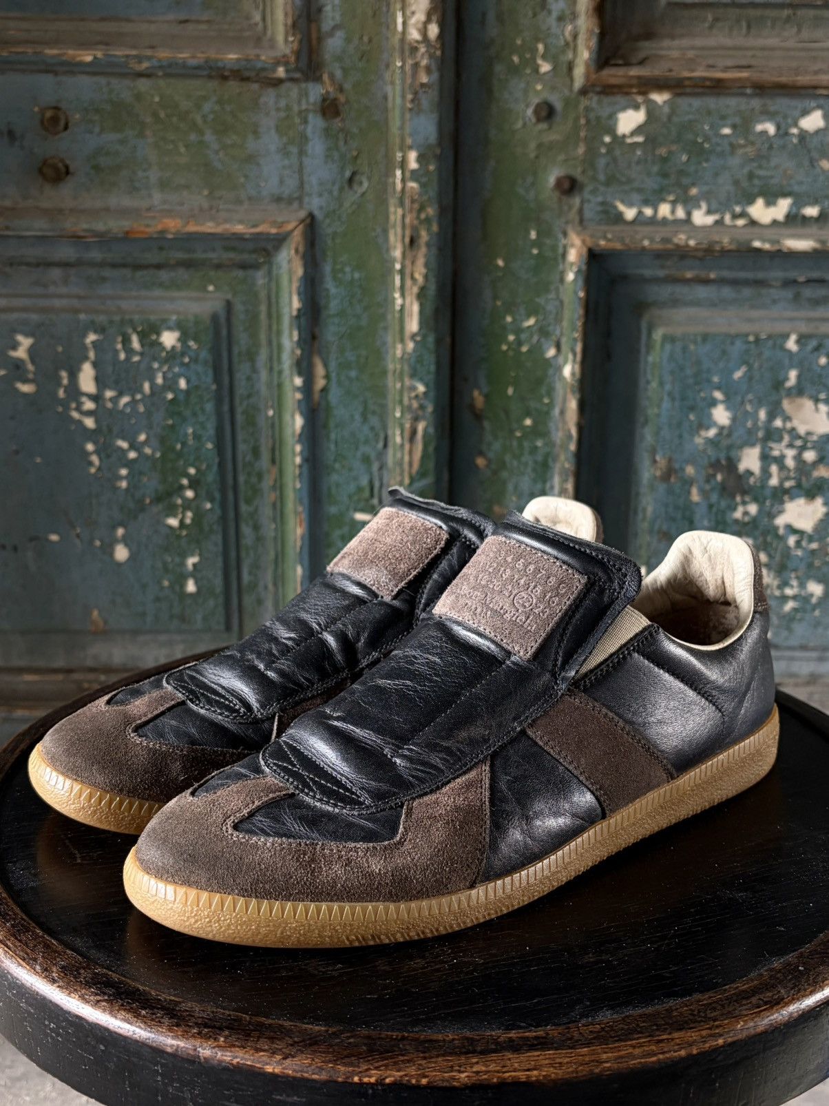 Maison Margiela Maison Margiela Black/brown laceless gat Size US 7.5 / EU 40-41 - 1 Thumbnail
