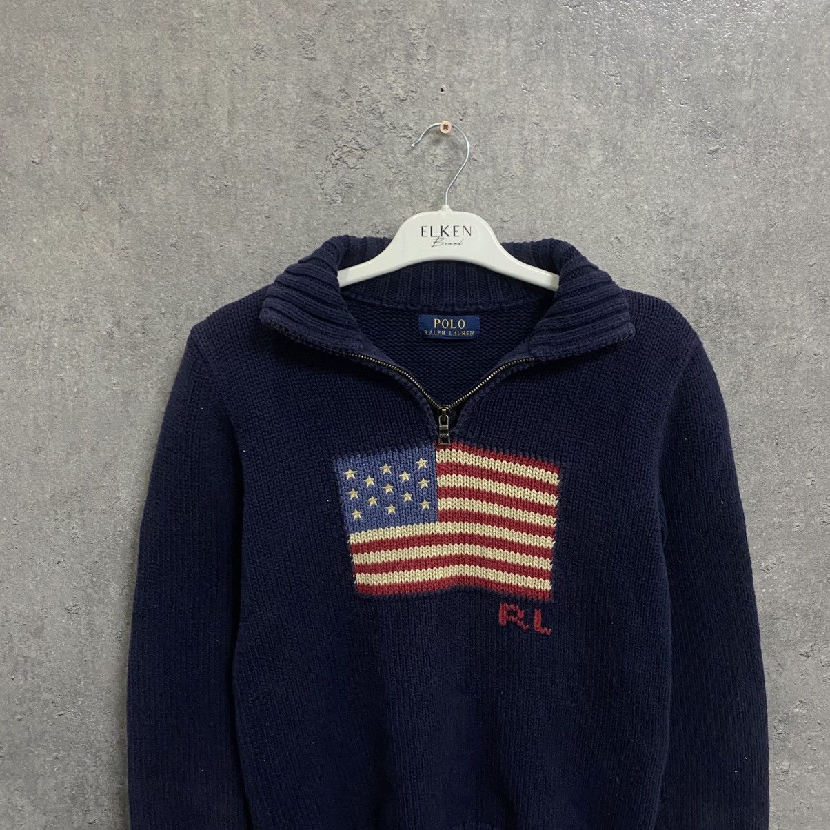 Polo Ralph Lauren Vintage Polo Ralph Lauren USA Flag 1/4 Zip Sweater Size US XS / EU 42 / 0 - 4 Thumbnail