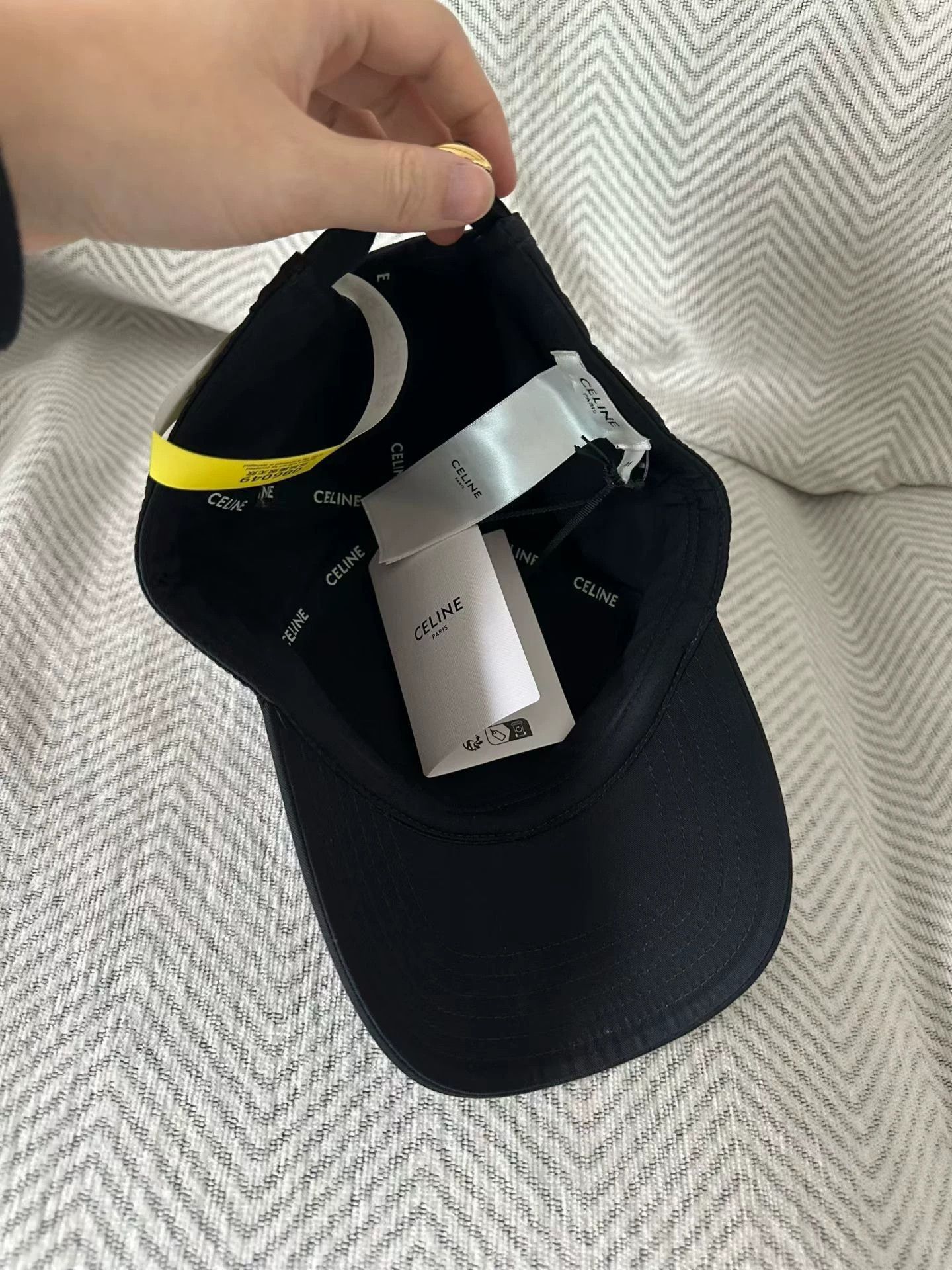 Celine CELINE Black Triumph Arc Baseball Cap M Size ONE SIZE - 2 Thumbnail