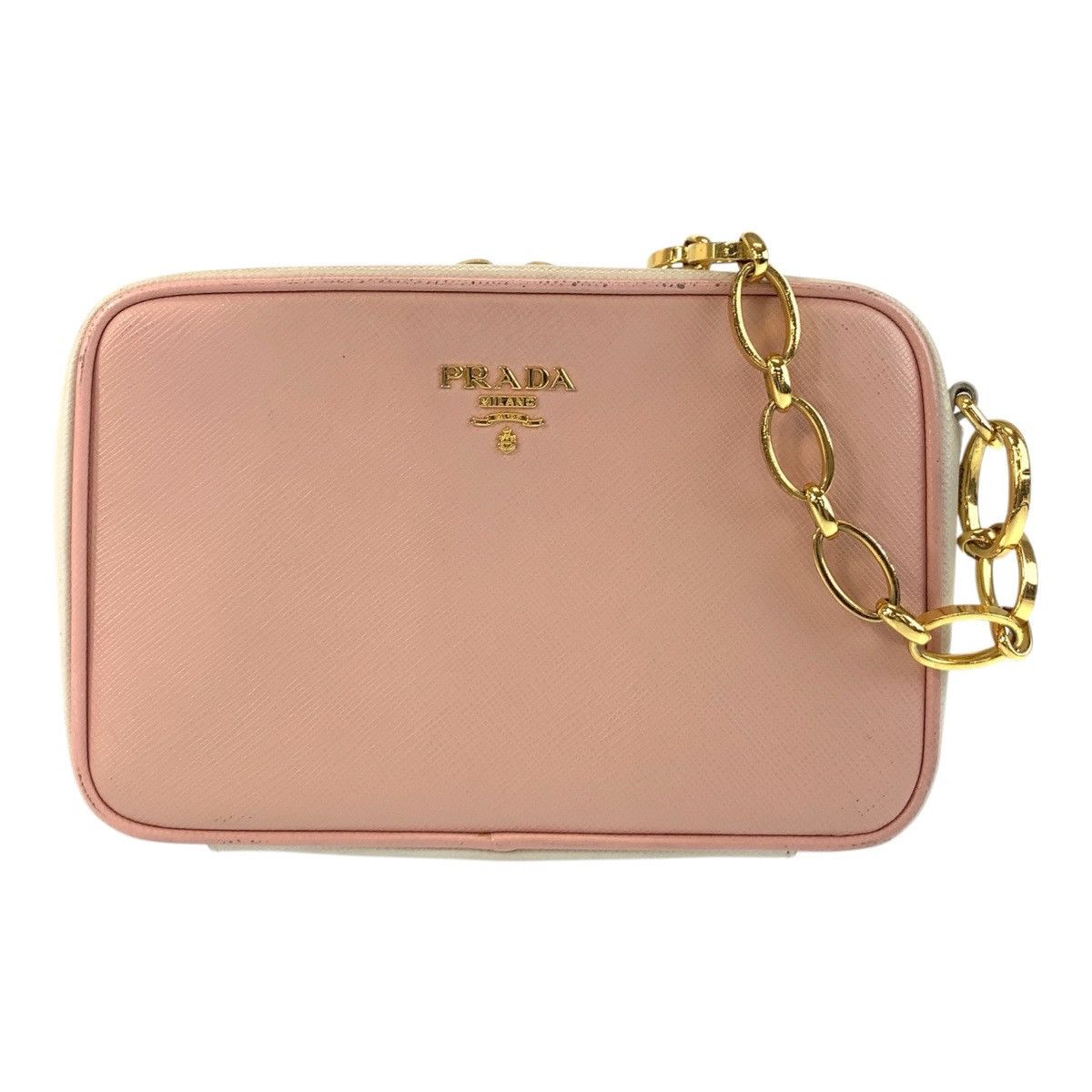 Prada Prada Saffiano Leather Shoulder Bag 502396 Leather Shoulder Bag 502396 in Pink, Women's