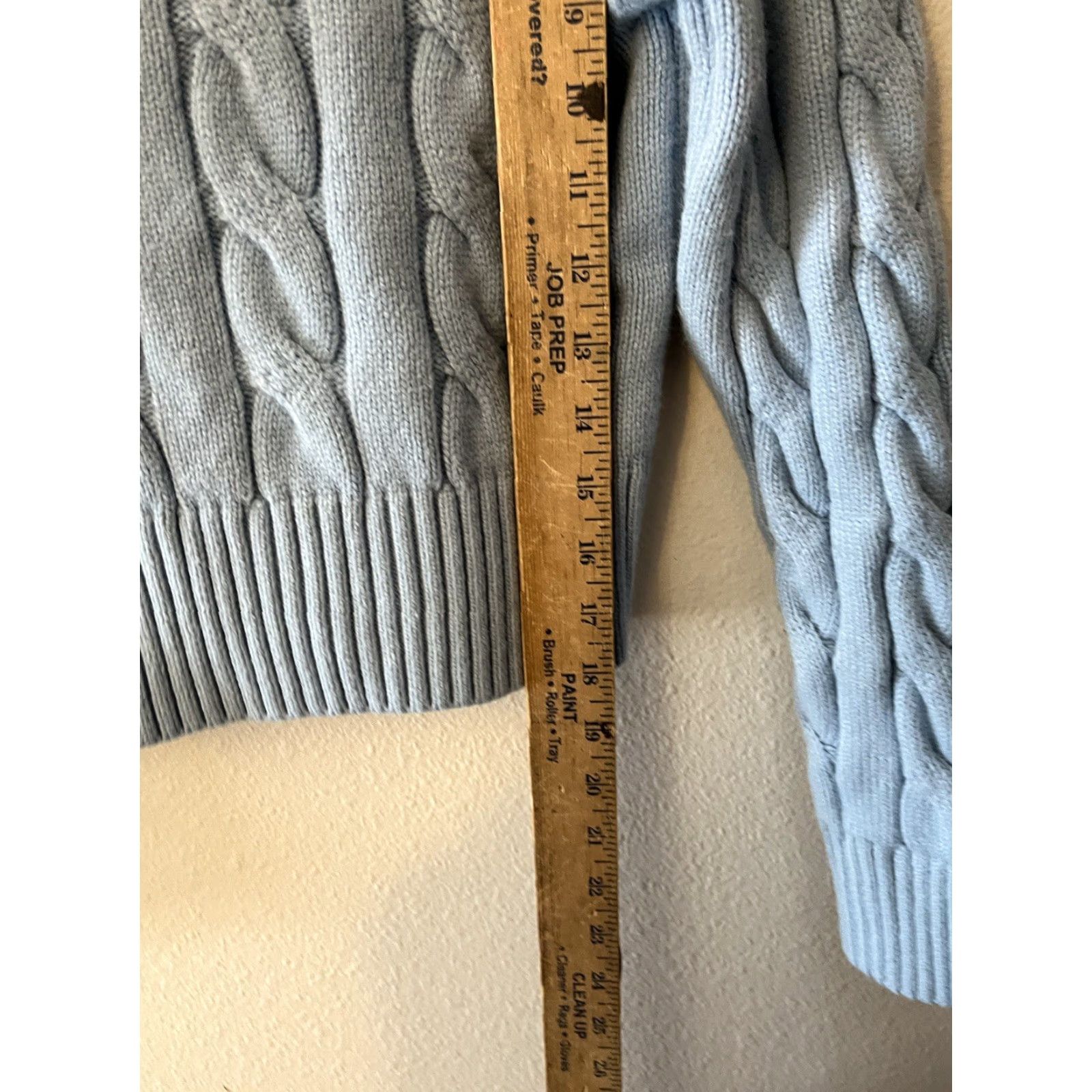 Shein SheIn Cable Knit Full Zip Sweater M Blue Womens Size M / US 6-8 / IT 42-44 - 5 Thumbnail