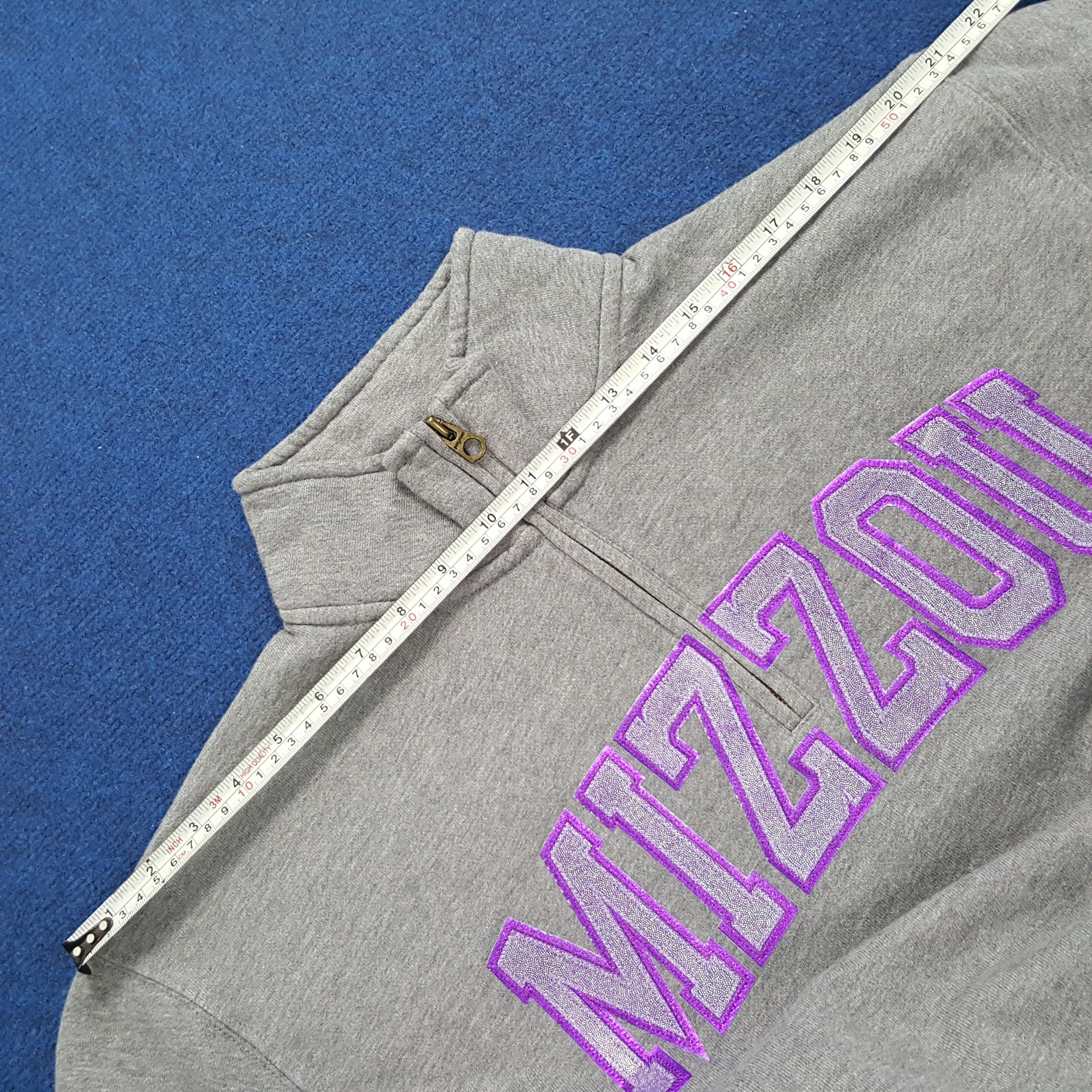 Vintage Vintage MIZZOU University of Missouri Half Zipper Sweatshirt Size US L / EU 52-54 / 3 - 10 Thumbnail