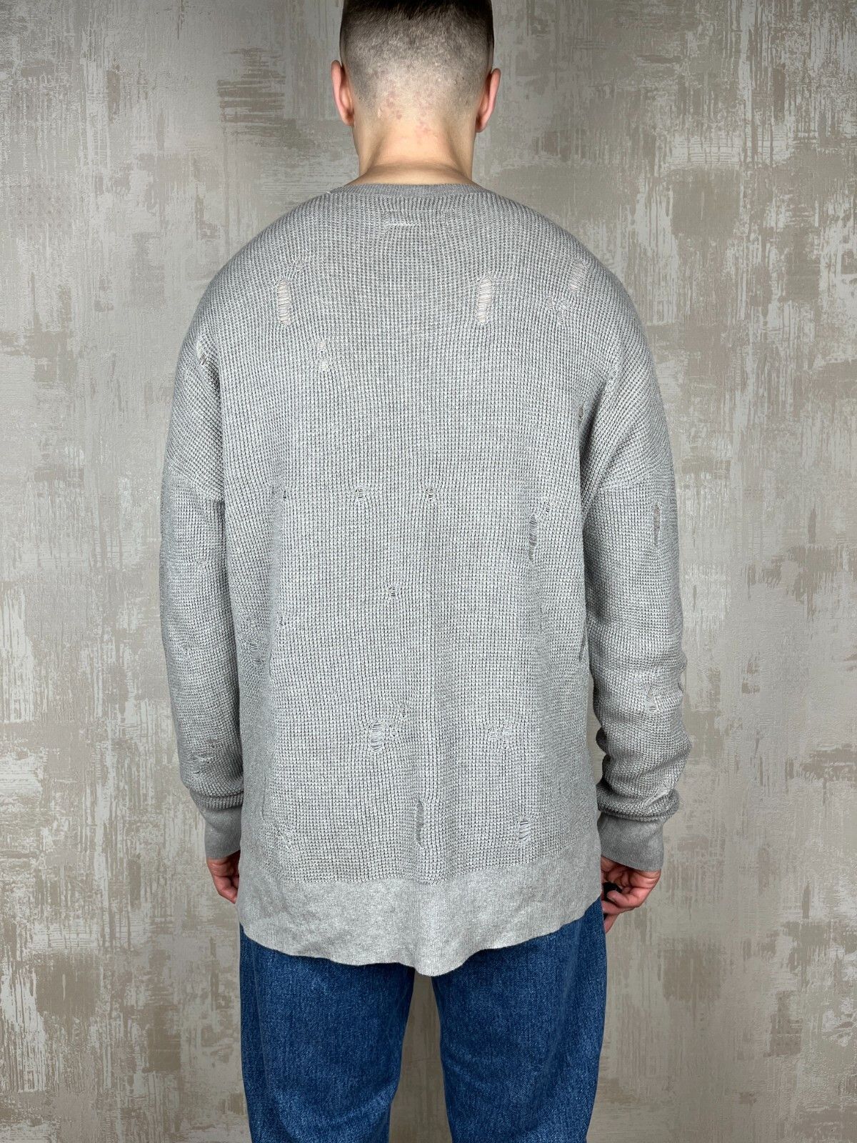 Allsaints AllSaints Forram Long Sleeve Distressed Sweater Oversized Size US L / EU 52-54 / 3 - 15 Thumbnail