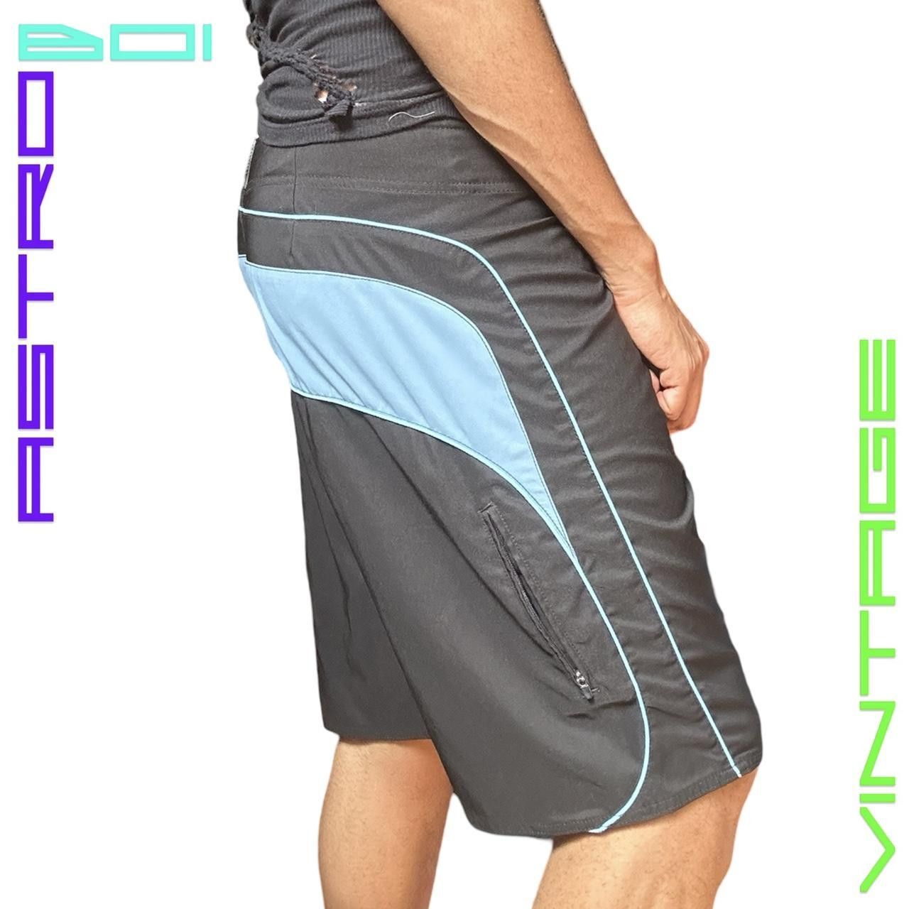 O'Neill O'Neill Black & Baby Blue Y2K Swim Board Shorts - 32" Size US 32 / EU 48 - 4 Thumbnail