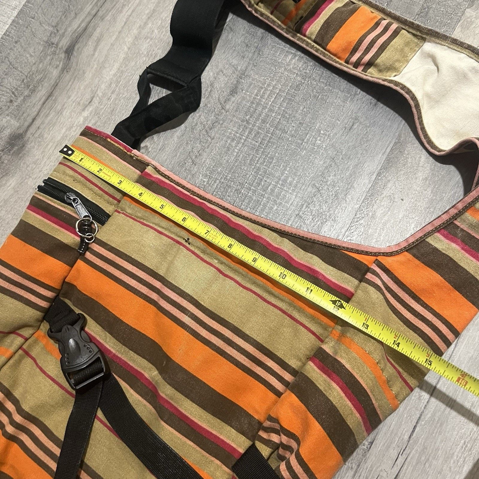 KAVU Kavu Striped Multicolored Crossbody Bag Purse Shoulder Strap Size ONE SIZE - 7 Thumbnail