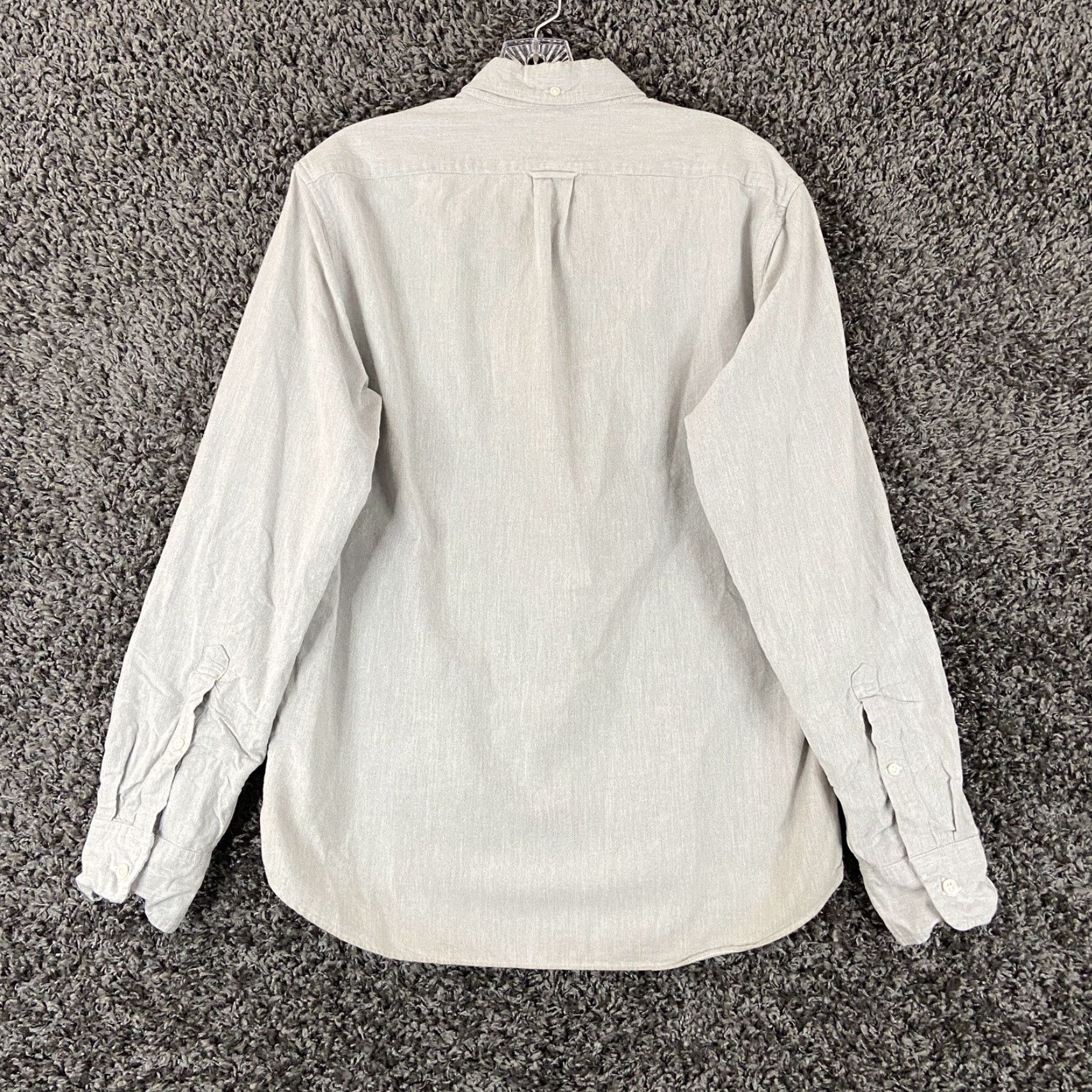 J.Crew VINTAGE J.CREW Men’s Long Sleeve Button-Up Shirt Cotton White Gray M Mens Size US M / EU 48-50 / 2 - 8 Thumbnail