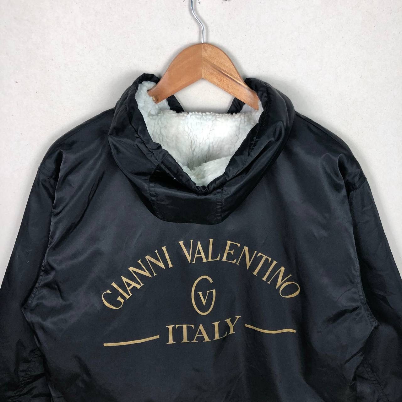 Designer × Vintage Gianni Valentino Fleece Sherpa Hooded Jacket Size US S / EU 44-46 / 1 - 3 Thumbnail