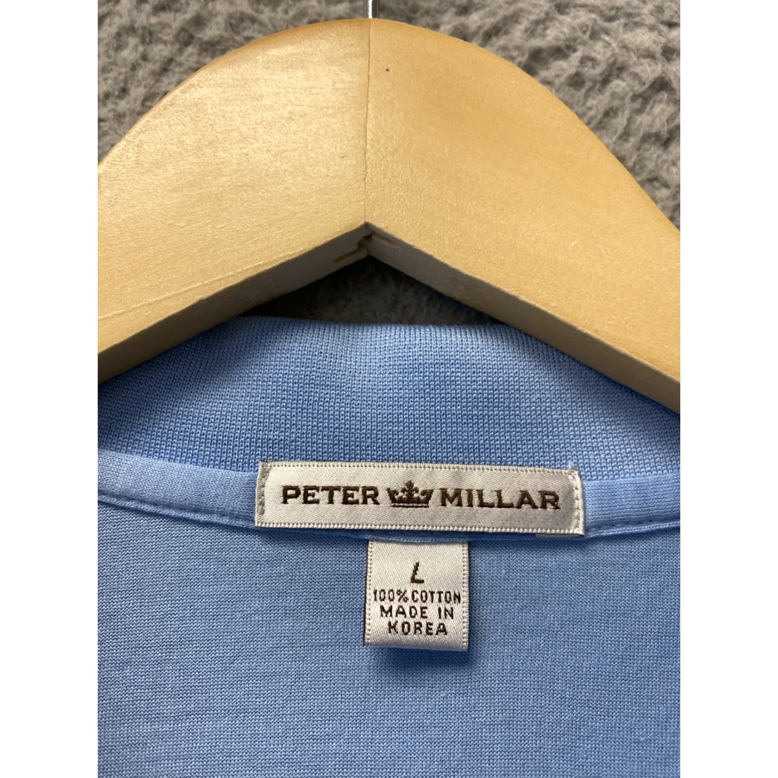 Peter Millar PETER MILLAR Summer Comfort Polo Shirt Mens L Blue Short Sleeve Breathable Golf Tennis 14822 Size US L / EU 52-54 / 3 - 3 Thumbnail