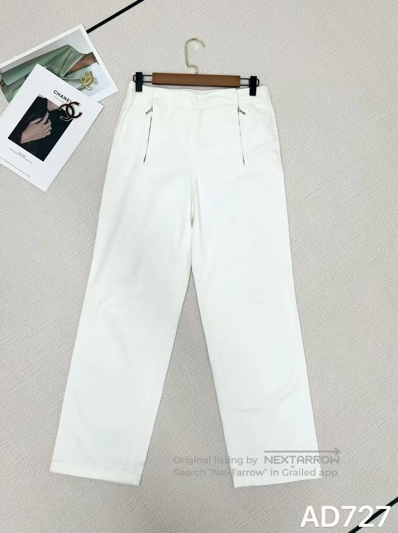 Chanel Chanel White Women's Pants Size 38. Size 37" - 1 Thumbnail
