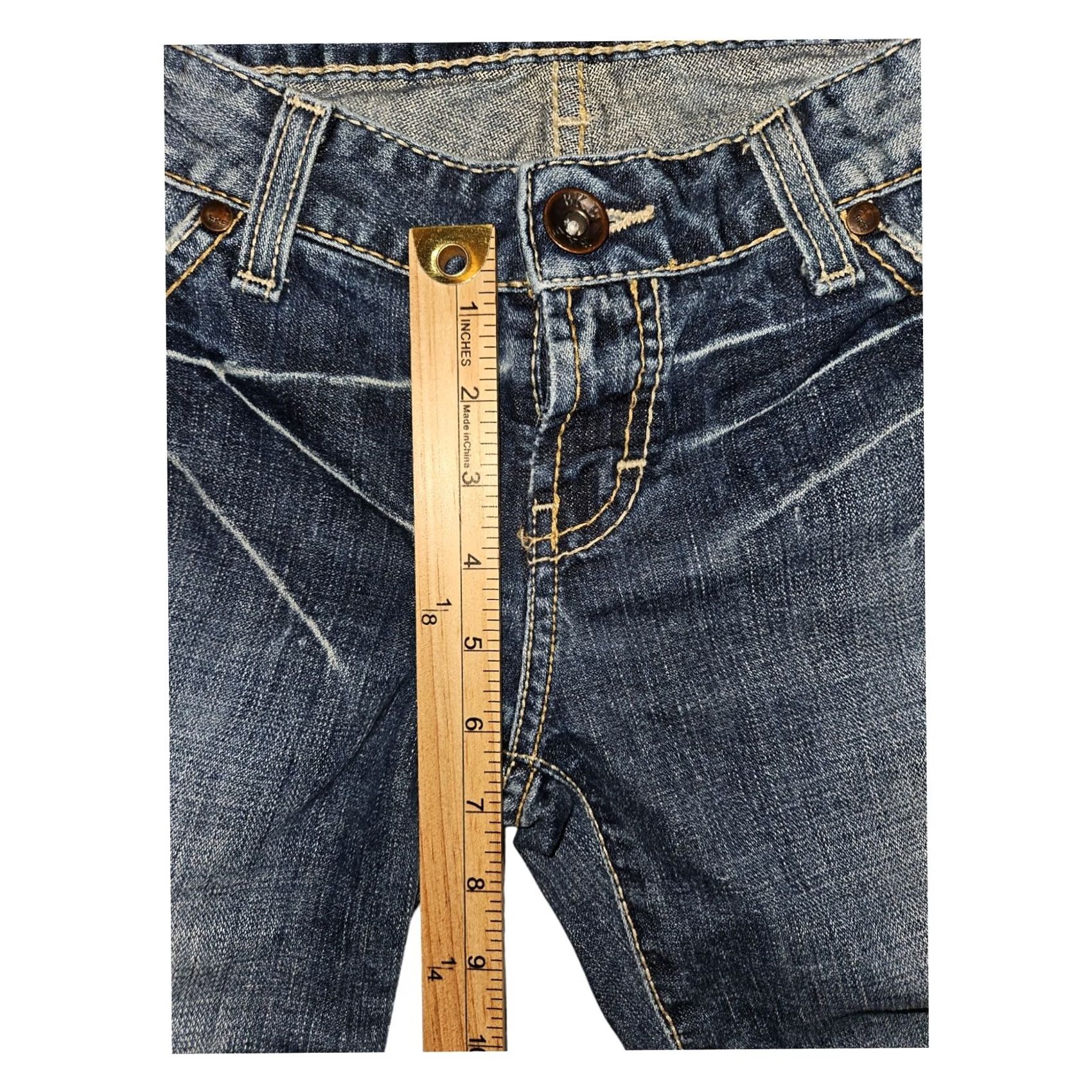 Vintage VINTAGE Buckle BKE Madison Shorts Women's Bermuda Denim Blue 27 Ultra Low-Rise Embroidered Pockets Size 27" / US 4 / IT 40 - 6 Thumbnail