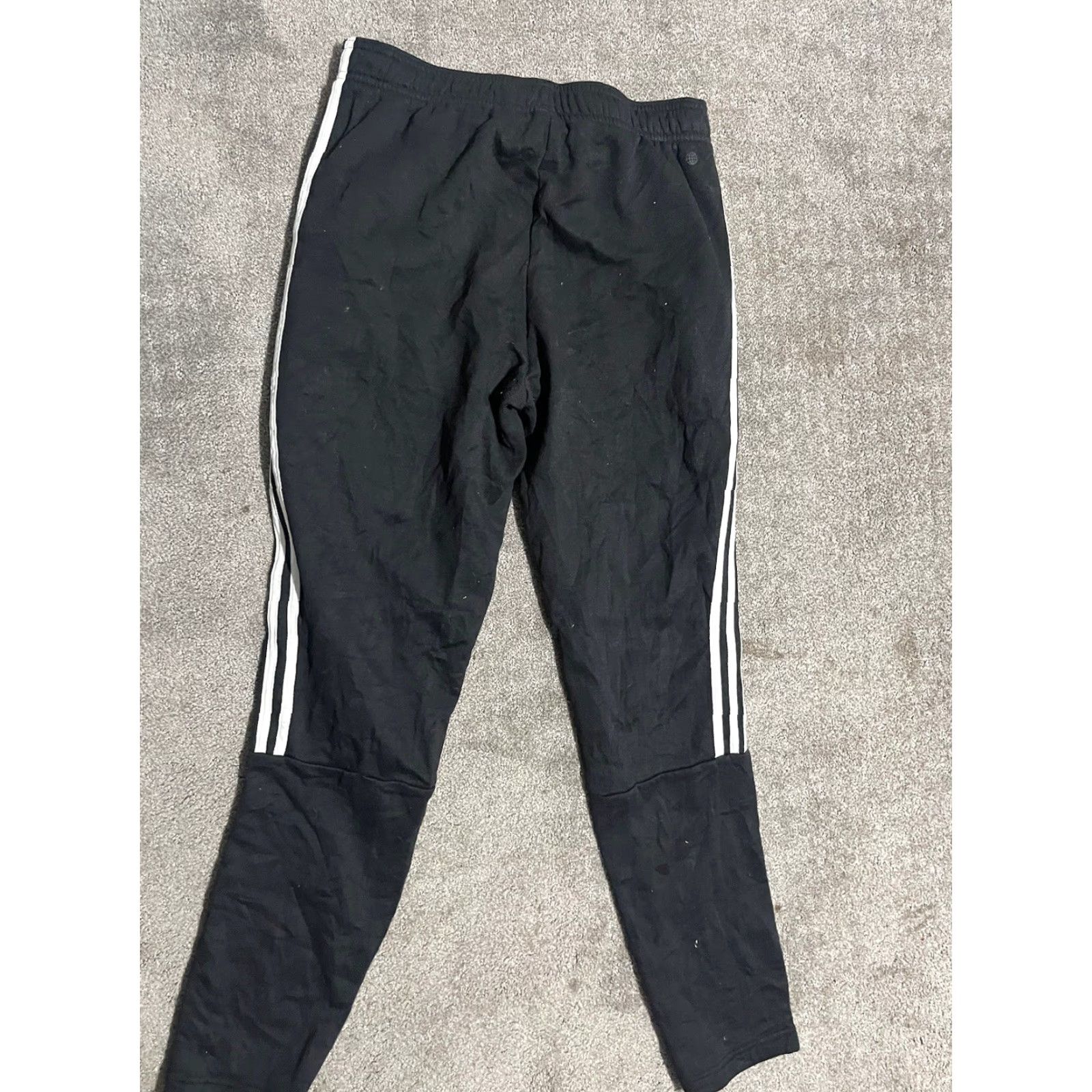 Adidas Adidas Black Sweatpants Mens Large Fleece Distressed Logo Climacool Crew Pants Size US 33 - 2 Thumbnail