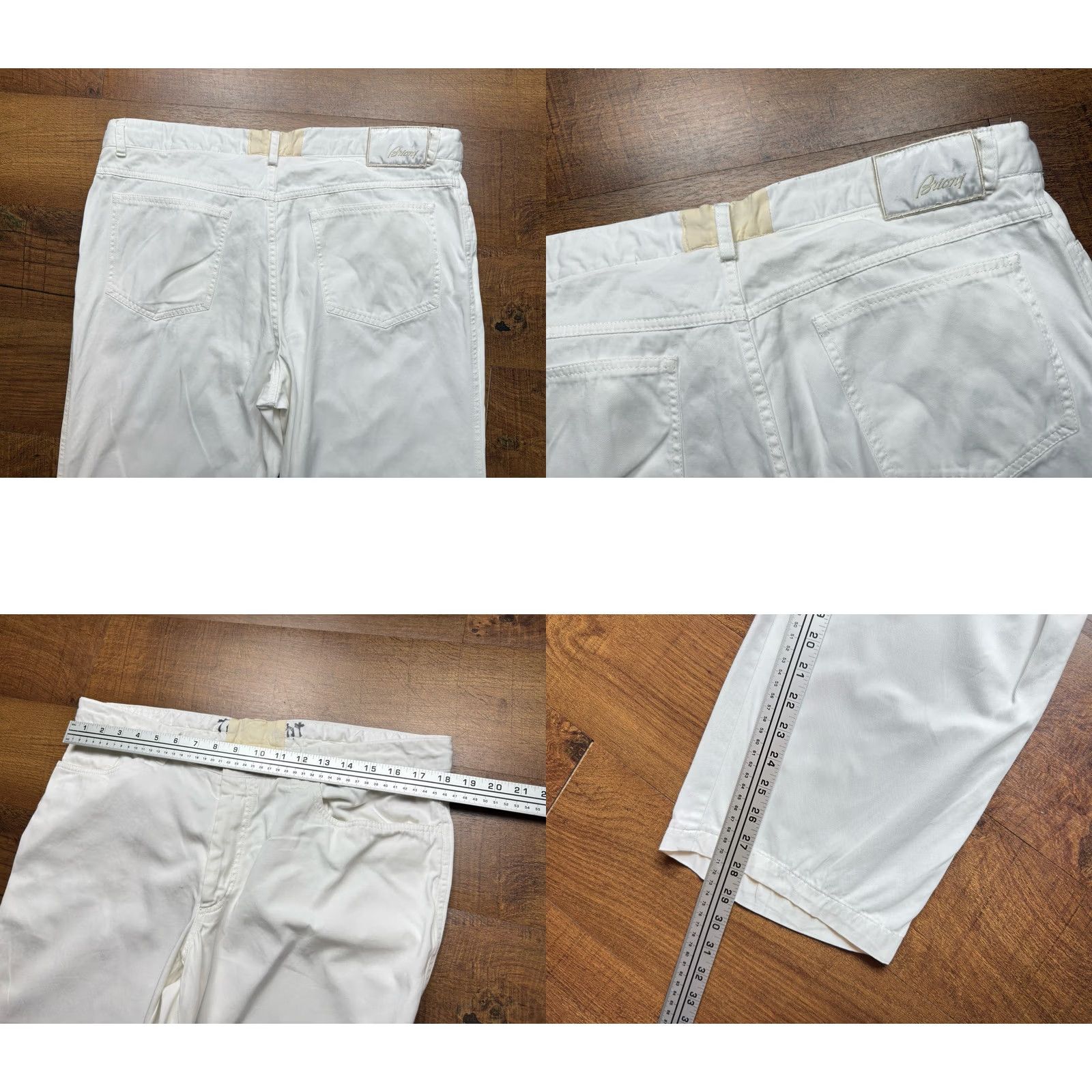 Brioni Brioni Marmolada White Denim Jeans Mens Classic 5 Pocket 36X28 Regular Inseam 28 White Cotton Denim Straight Size US 36 / EU 52 - 8 Thumbnail