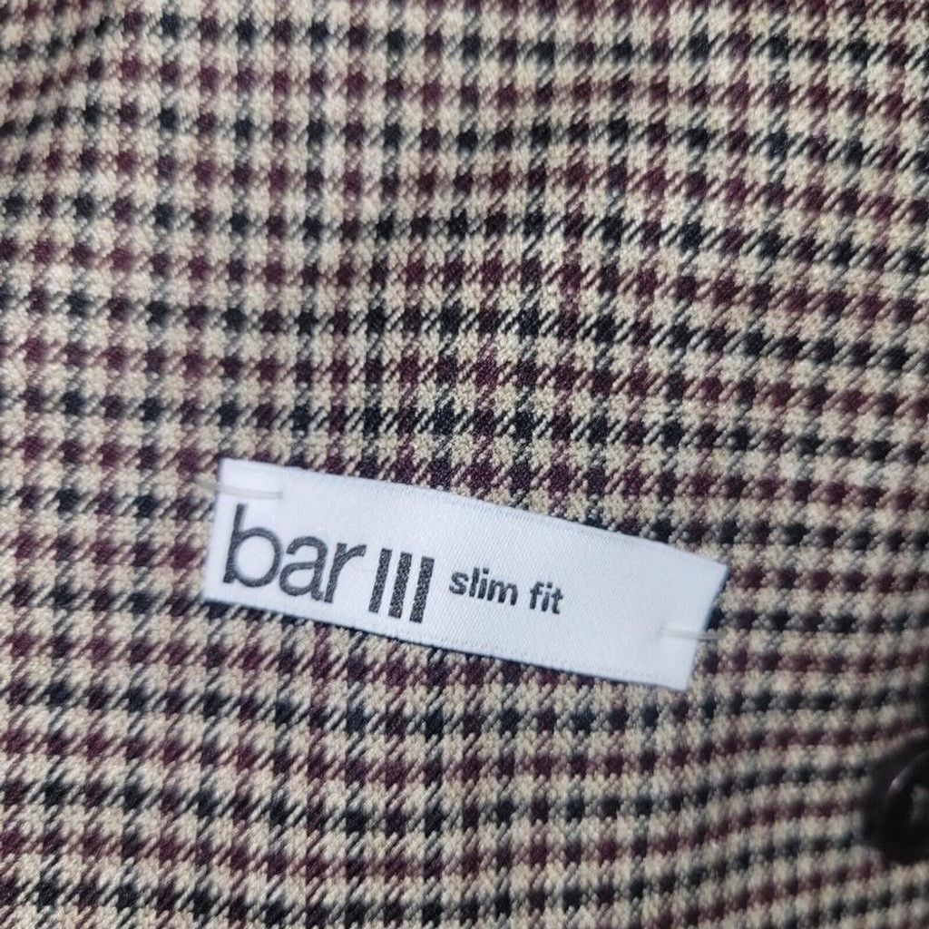 Bar III Bar lll Men's Slim-Fit Stretch Check Suit Jacket. Size 46R. Size US S / EU 44-46 / 1 - 7 Thumbnail