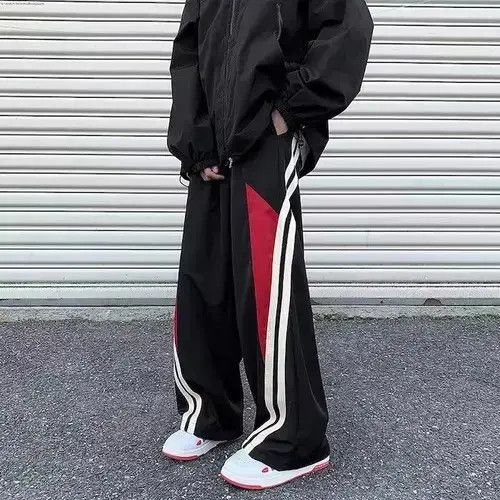 Jean Black Stripe Sweatpants Size US 30 / EU 46 - 1 Thumbnail