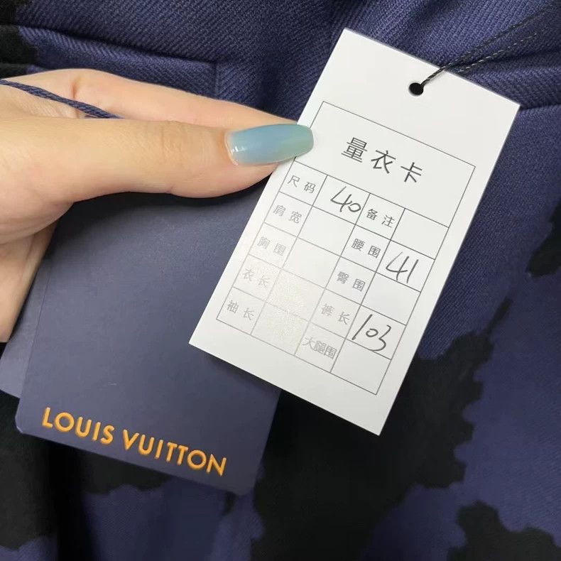 Louis Vuitton Louis Vuitton Dark Blue Co-branded Checkerboard Trouser Tr Size US 40 / EU 56 - 4 Thumbnail